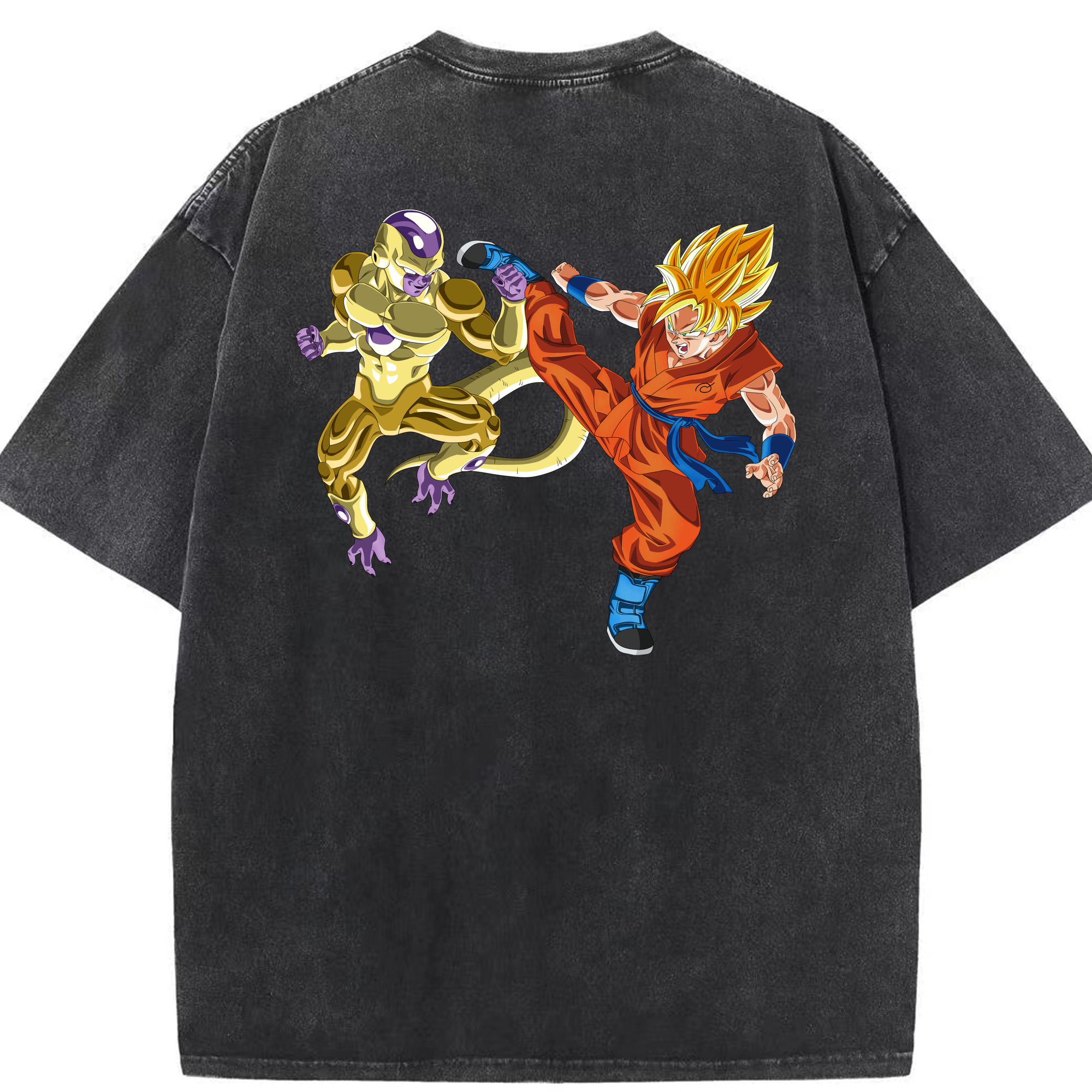 （画像用） ドラゴンボール DRAGON BALL 綿100% ヴィンテージ風 半袖Tシャツ（背面プリント）