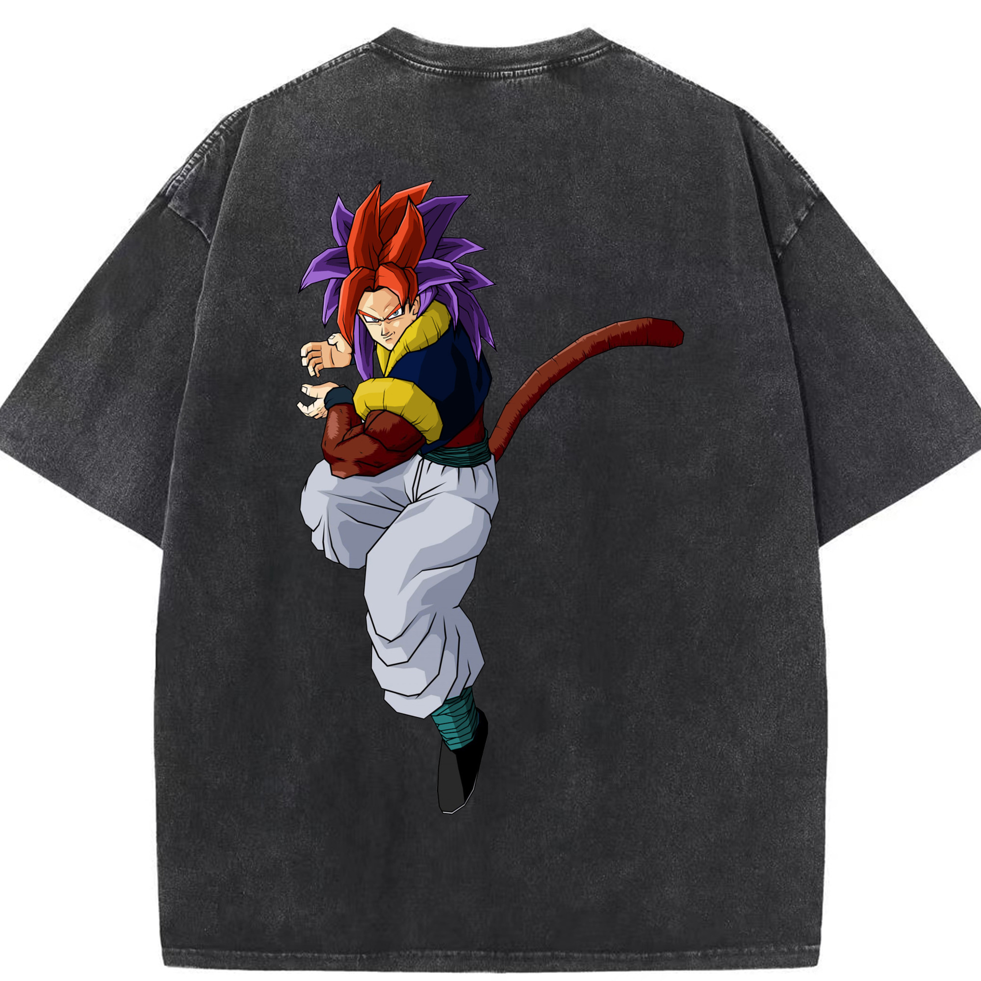 （画像用） ドラゴンボール DRAGON BALL 綿100% ヴィンテージ風 半袖Tシャツ（背面プリント）