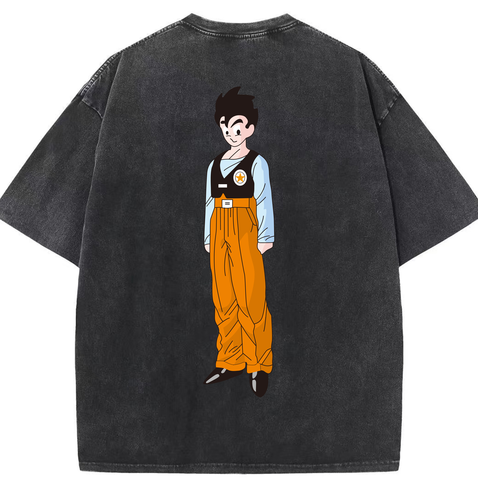 （画像用） ドラゴンボール DRAGON BALL 綿100% ヴィンテージ風 半袖Tシャツ（背面プリント）