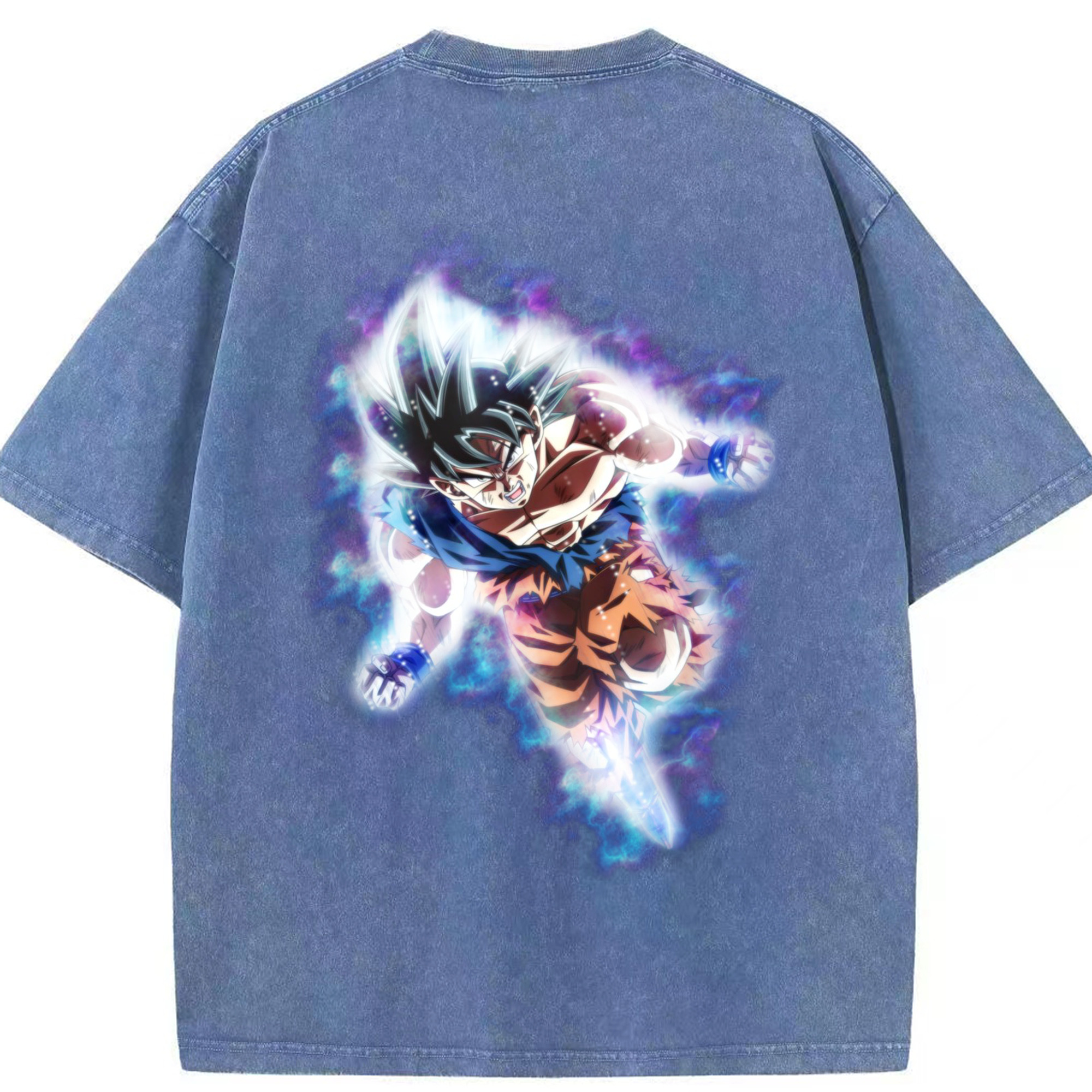 （画像用） ドラゴンボール 孫悟空（そん ごくう）Son Goku カカロット DRAGON BALL Kakarotto 綿100% ヴィンテージ風 半袖Tシャツ（背面プリント）