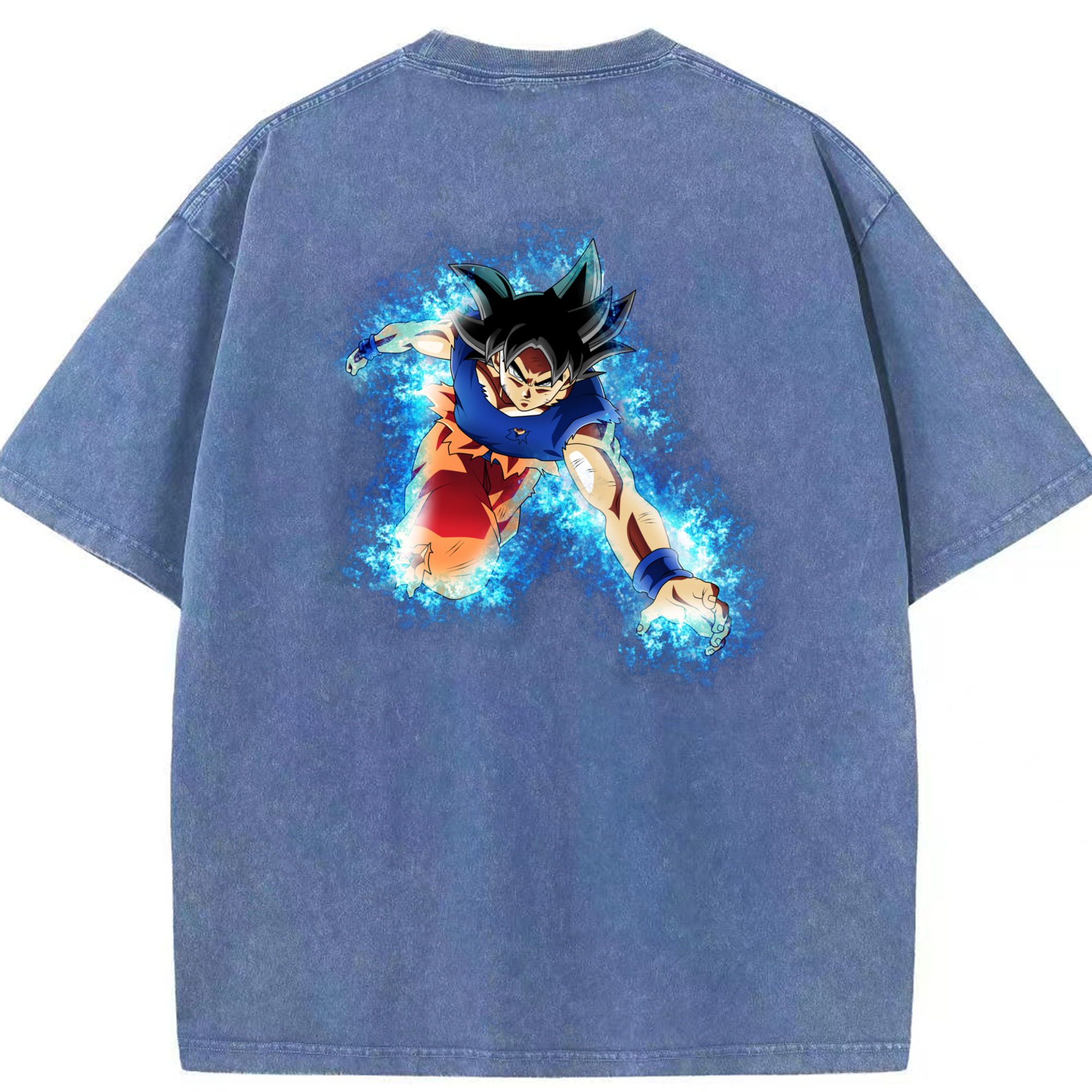 （画像用） ドラゴンボール 孫悟空（そん ごくう）Son Goku カカロット DRAGON BALL Kakarotto 綿100% ヴィンテージ風 半袖Tシャツ（背面プリント）