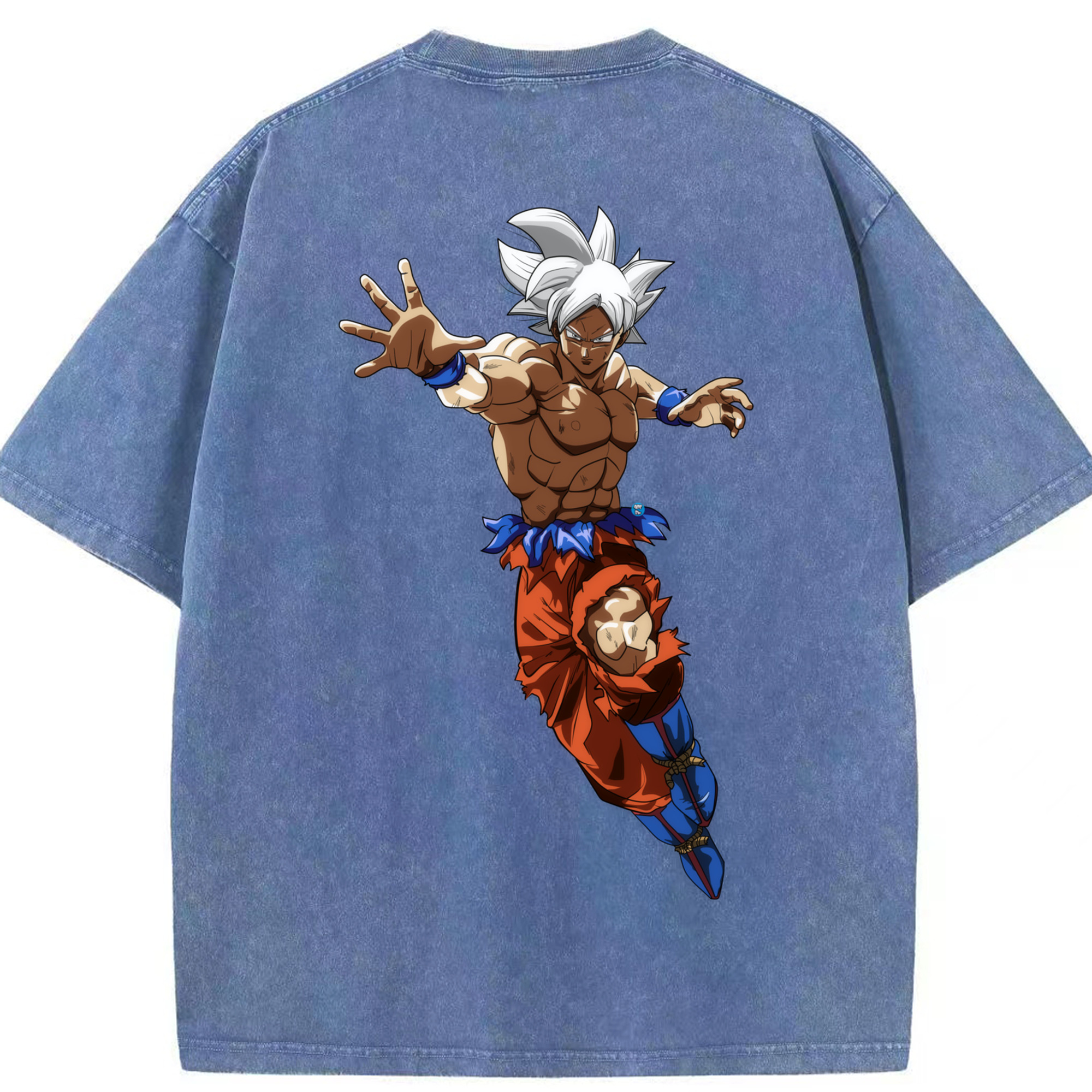 （画像用） ドラゴンボール 孫悟空（そん ごくう）Son Goku カカロット DRAGON BALL Kakarotto 綿100% ヴィンテージ風 半袖Tシャツ（背面プリント）