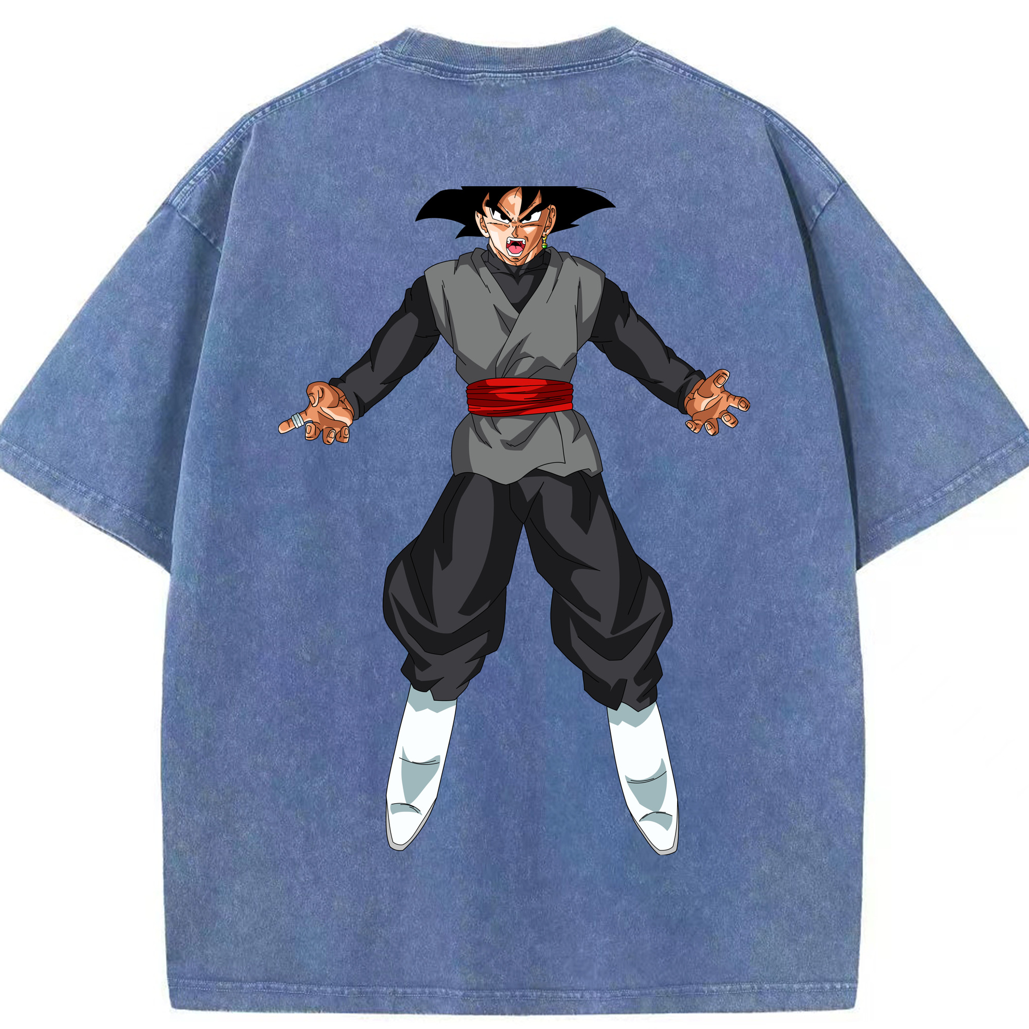 （画像用） ドラゴンボール ベジータ四世（Bejīta Yonsei）DRAGON BALL Vegeta IV 綿100% ヴィンテージ風 半袖Tシャツ（背面プリント）