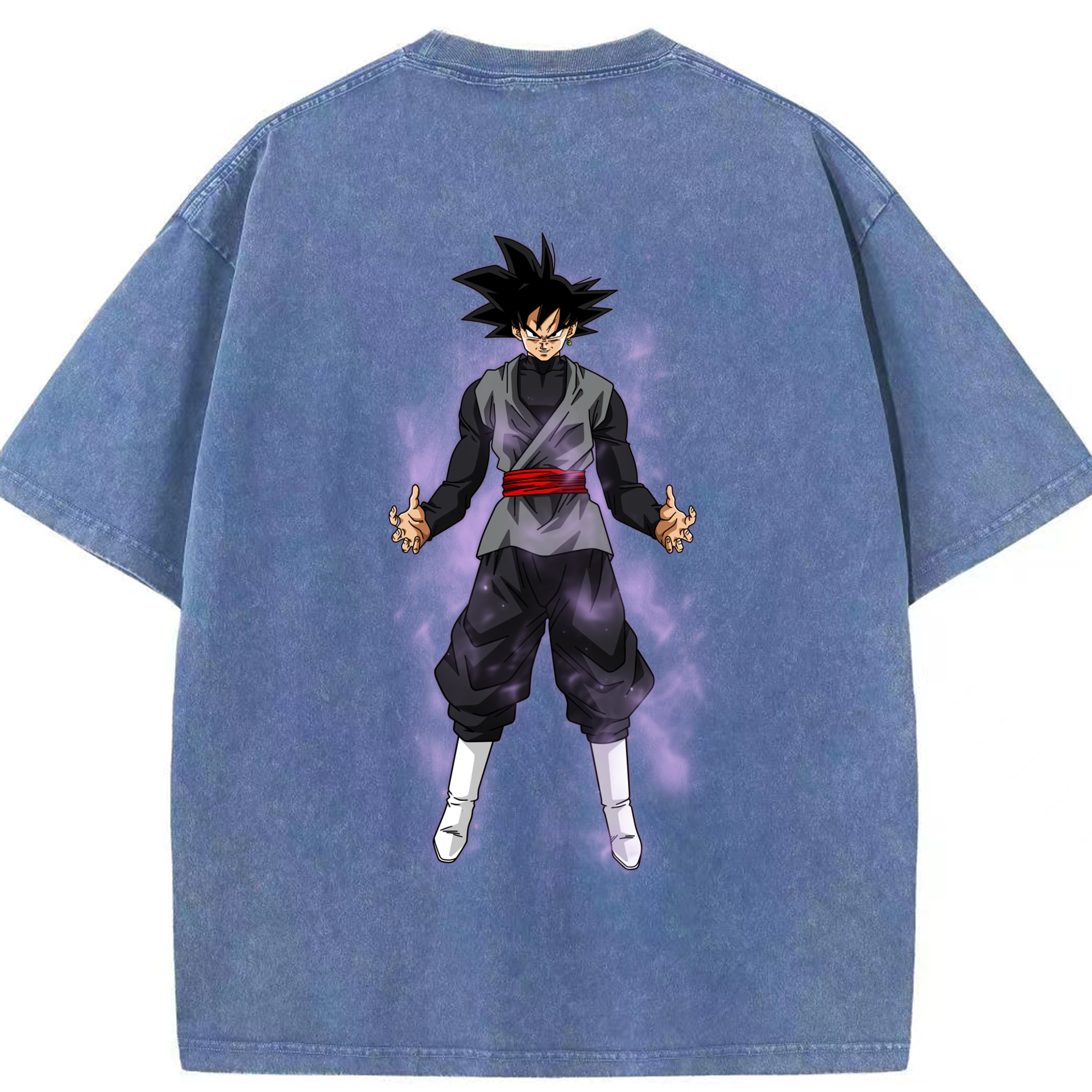 （画像用） ドラゴンボール ベジータ四世（Bejīta Yonsei）DRAGON BALL Vegeta IV 綿100% ヴィンテージ風 半袖Tシャツ（背面プリント）
