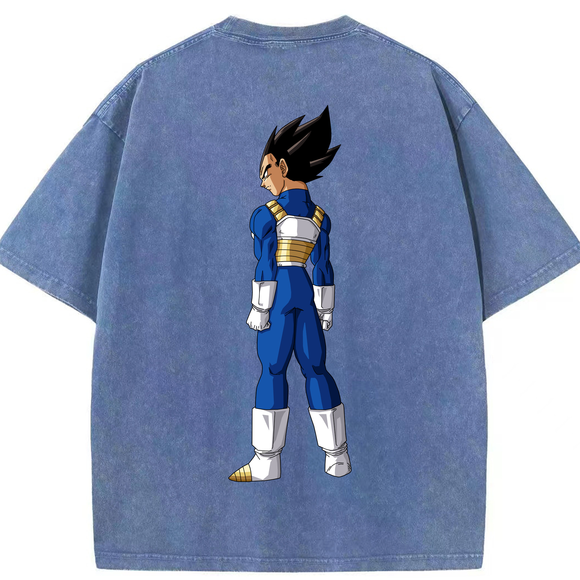 （画像用） ドラゴンボール ベジータ四世（Bejīta Yonsei）DRAGON BALL Vegeta IV 綿100% ヴィンテージ風 半袖Tシャツ（背面プリント）