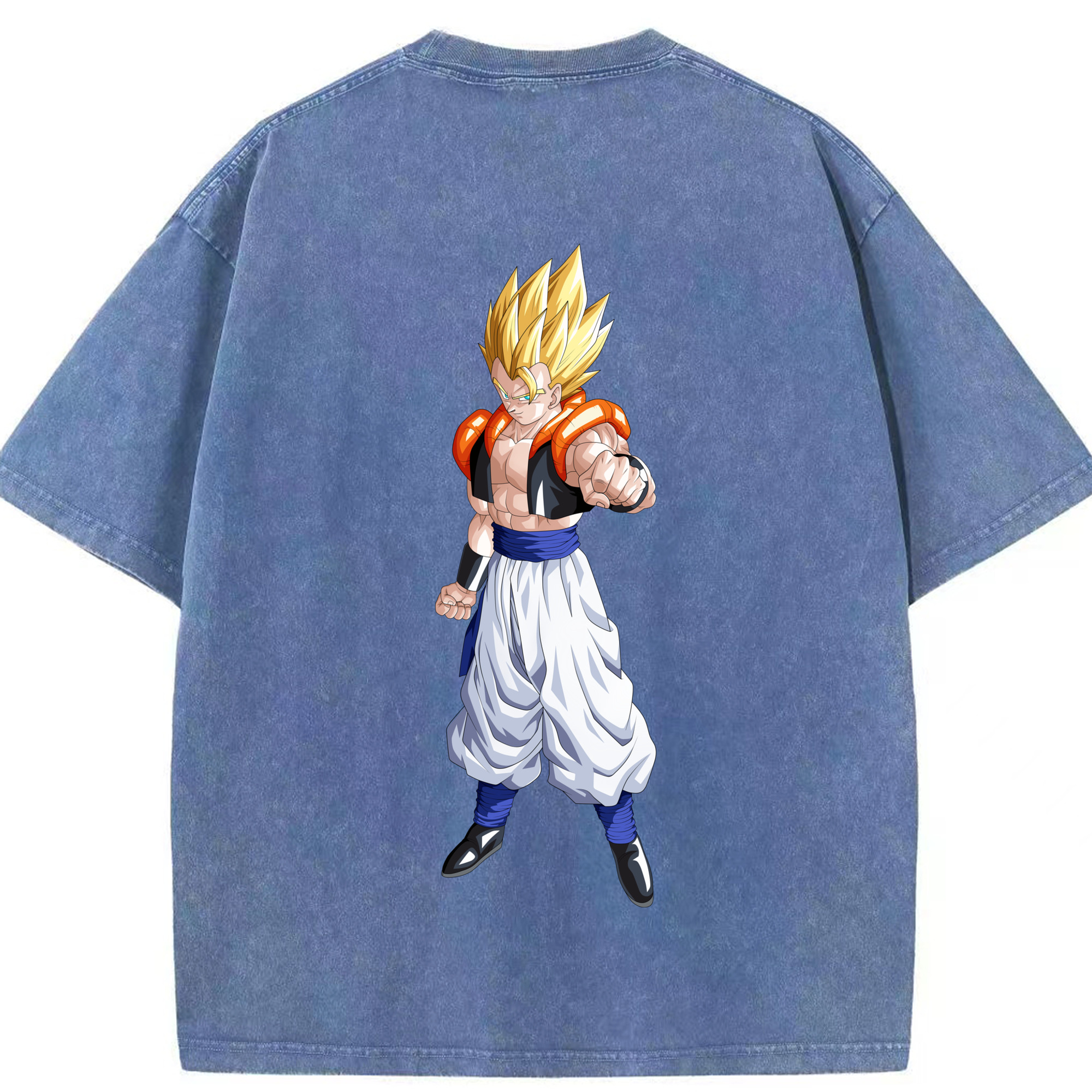 （画像用） ドラゴンボール ベジータ四世（Bejīta Yonsei）DRAGON BALL Vegeta IV 綿100% ヴィンテージ風 半袖Tシャツ（背面プリント）