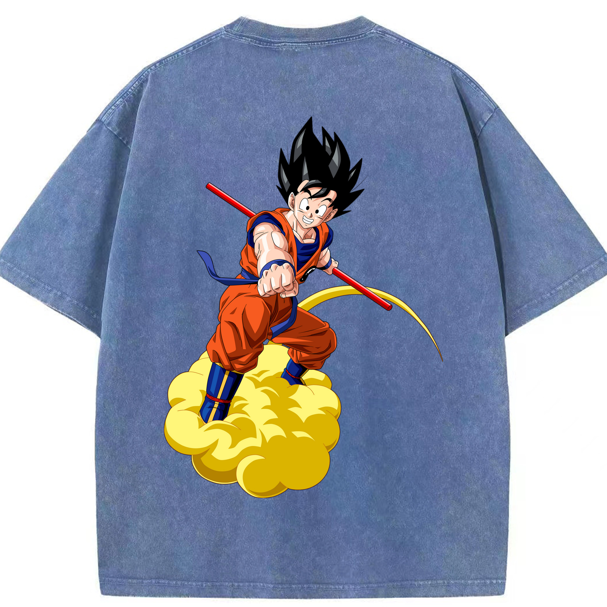 （画像用） ドラゴンボール 孫 悟飯（そんごはん）DRAGON BALL Son Gohan 綿100% ヴィンテージ風 半袖Tシャツ（背面プリント）
