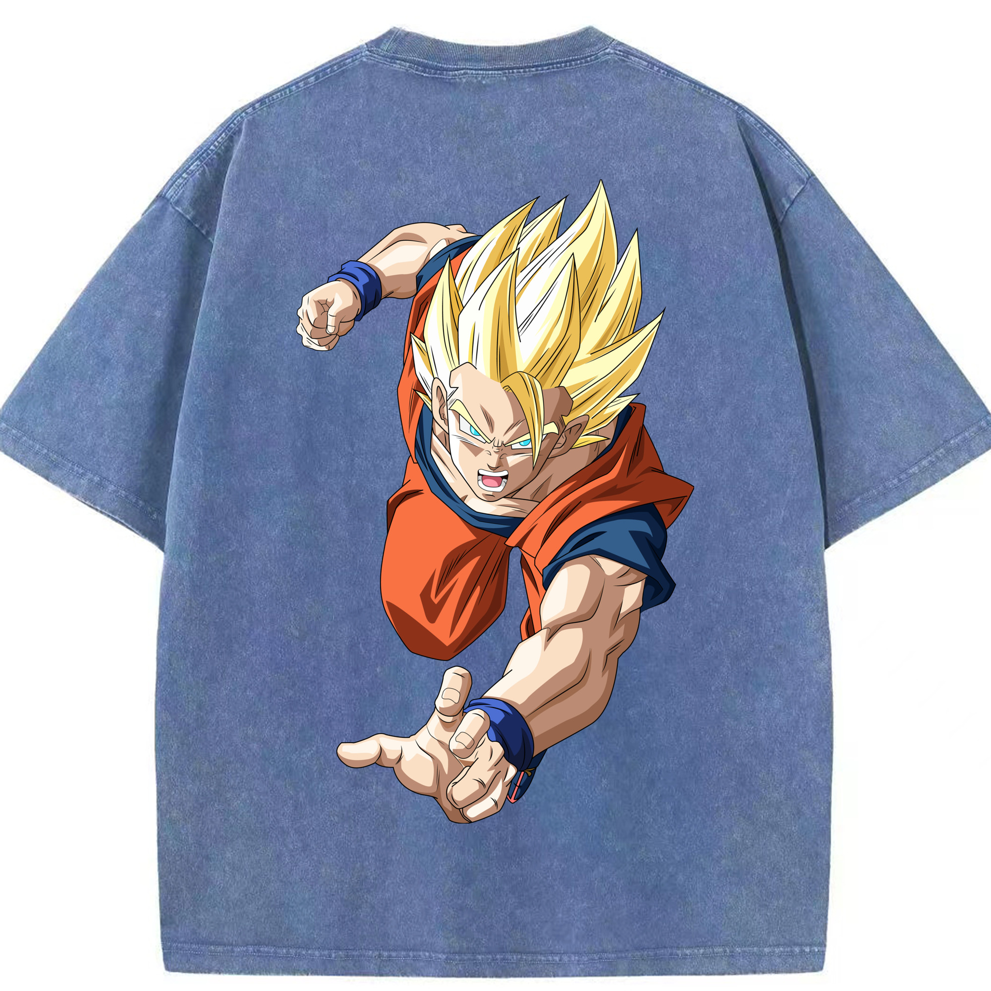（画像用） ドラゴンボール 孫 悟飯（そんごはん）DRAGON BALL Son Gohan 綿100% ヴィンテージ風 半袖Tシャツ（背面プリント）