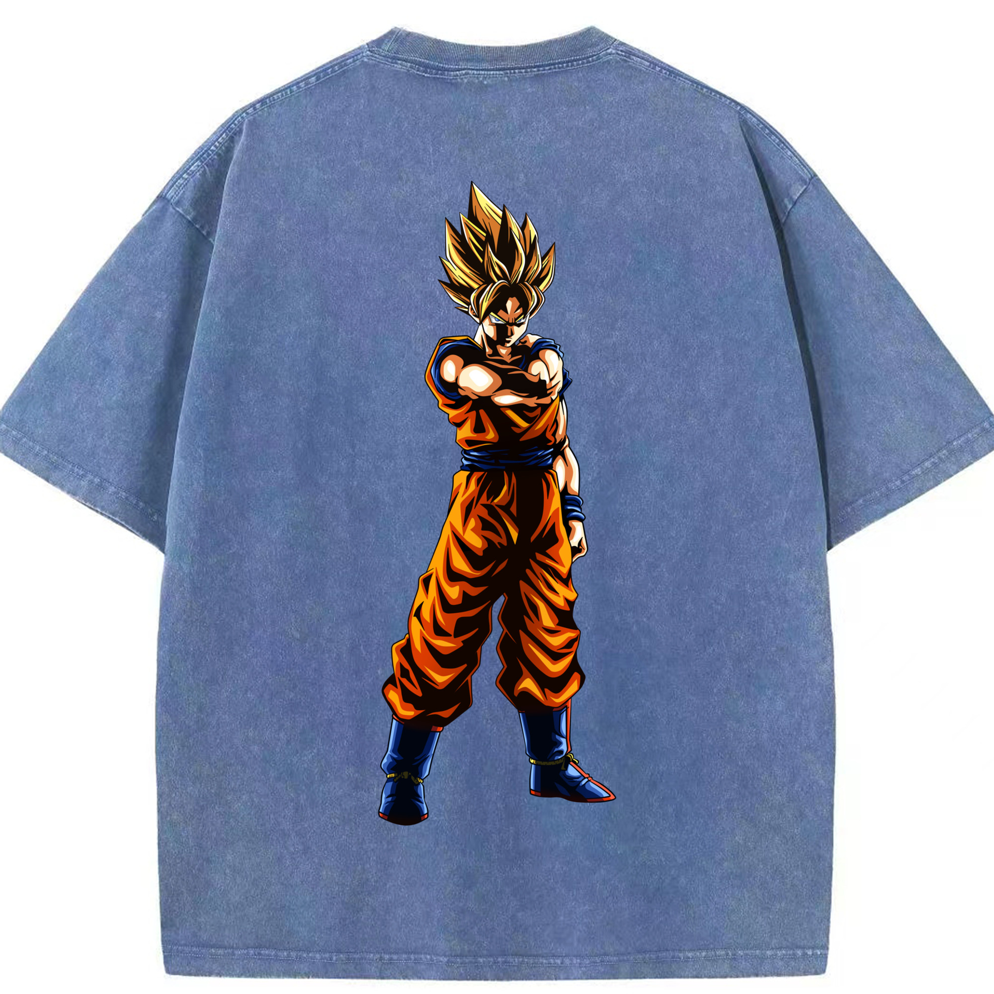 （画像用） ドラゴンボール 孫 悟飯（そんごはん）DRAGON BALL Son Gohan 綿100% ヴィンテージ風 半袖Tシャツ（背面プリント）