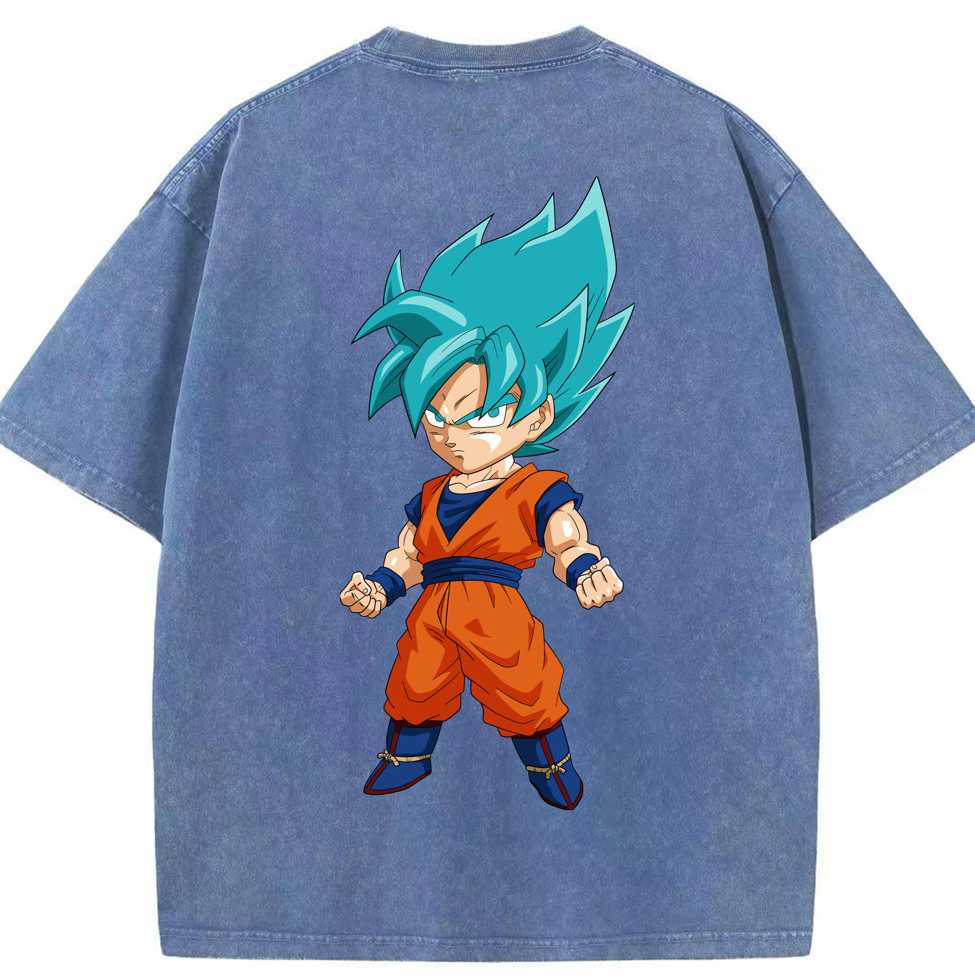 （画像用） ドラゴンボール 孫 悟飯（そんごはん）DRAGON BALL Son Gohan 綿100% ヴィンテージ風 半袖Tシャツ（背面プリント）