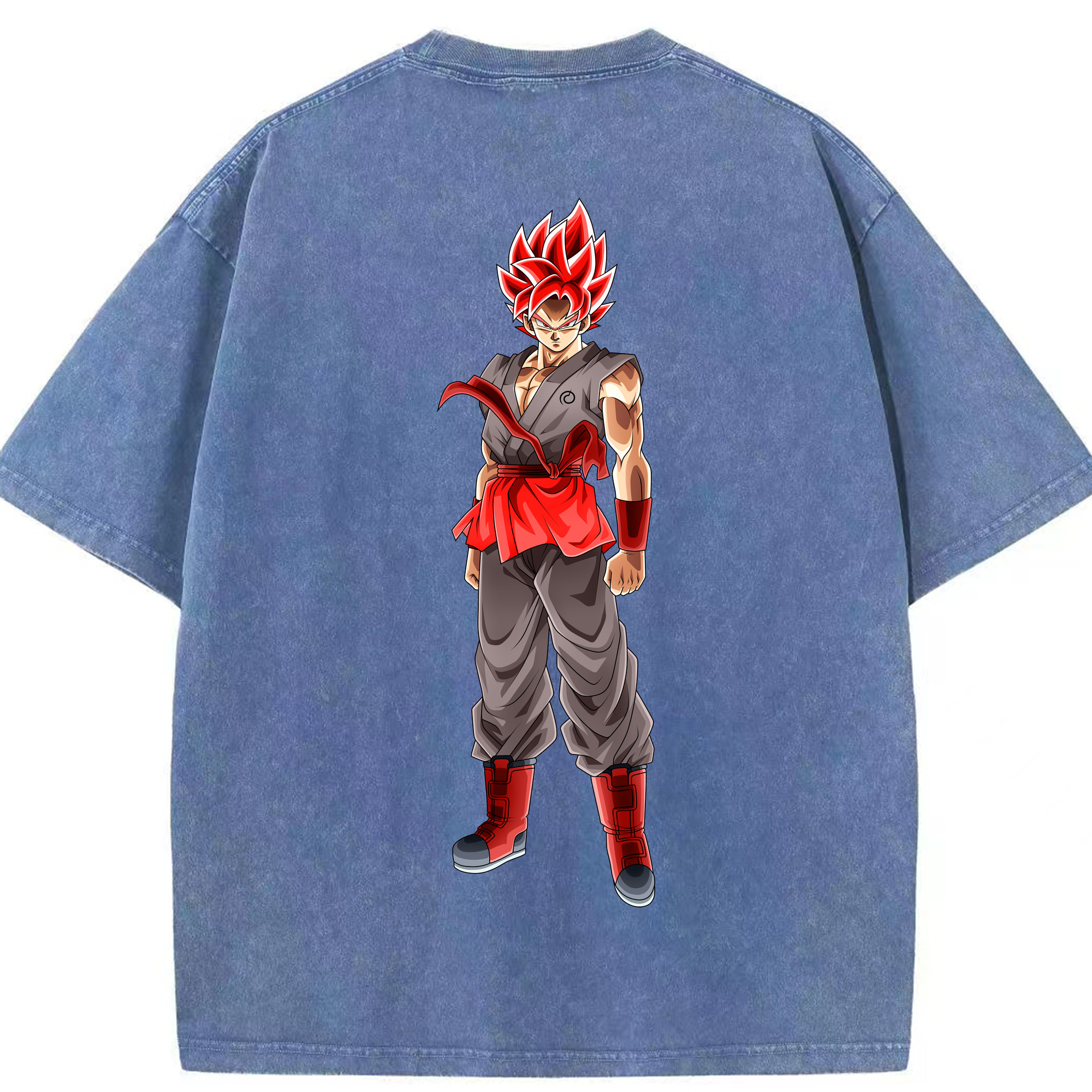 （画像用） ドラゴンボール 孫 悟飯（そんごはん）DRAGON BALL Son Gohan 綿100% ヴィンテージ風 半袖Tシャツ（背面プリント）
