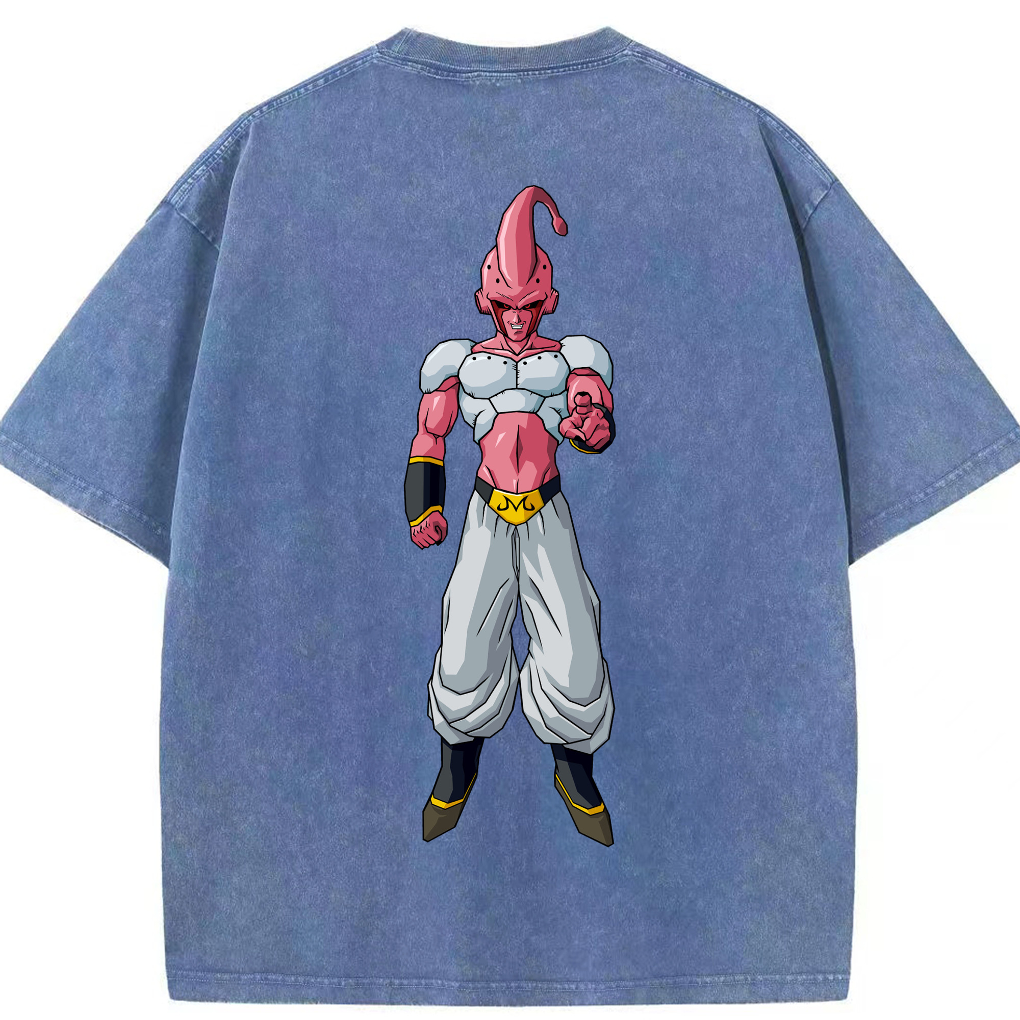 ドラゴンボール 魔人ブウ DRAGON BALL Majin Buu 綿100% ヴィンテージ風 半袖Tシャツ（背面プリント）