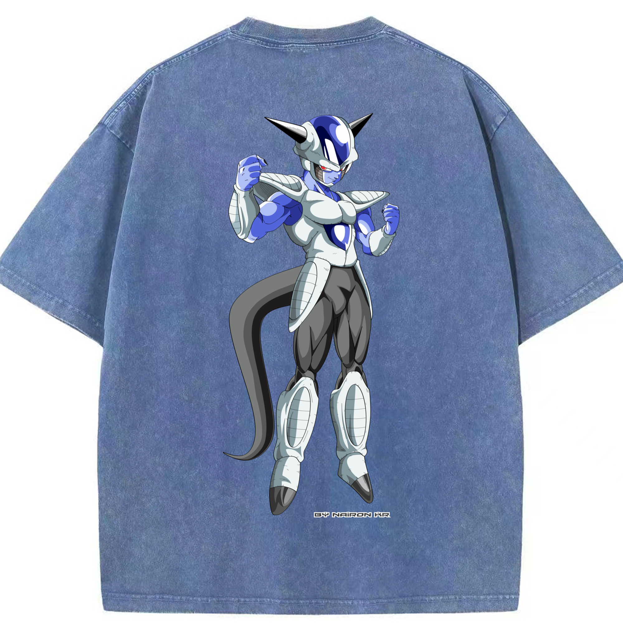 （画像用） ドラゴンボール フリーザ DRAGON BALL Frieza 綿100% ヴィンテージ風 半袖Tシャツ（背面プリント）