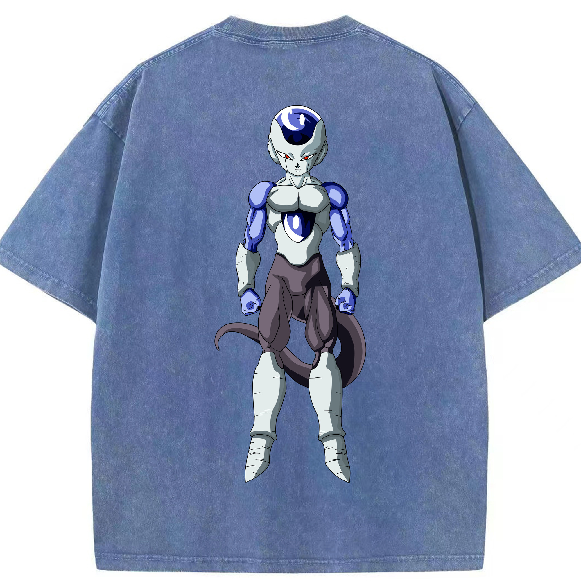 （画像用） ドラゴンボール フリーザ DRAGON BALL Frieza 綿100% ヴィンテージ風 半袖Tシャツ（背面プリント）