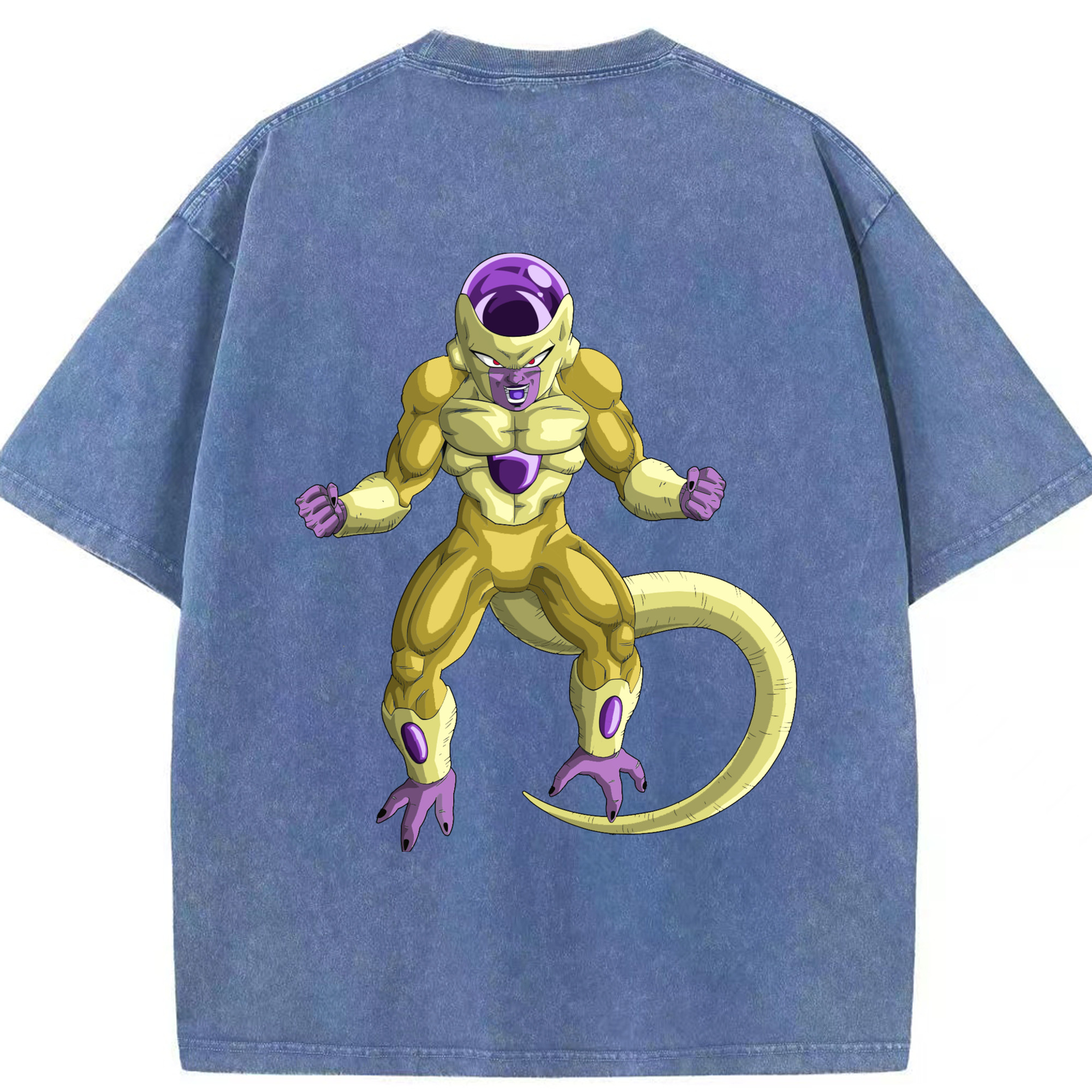 （画像用） ドラゴンボール フリーザ DRAGON BALL Frieza 綿100% ヴィンテージ風 半袖Tシャツ（背面プリント）
