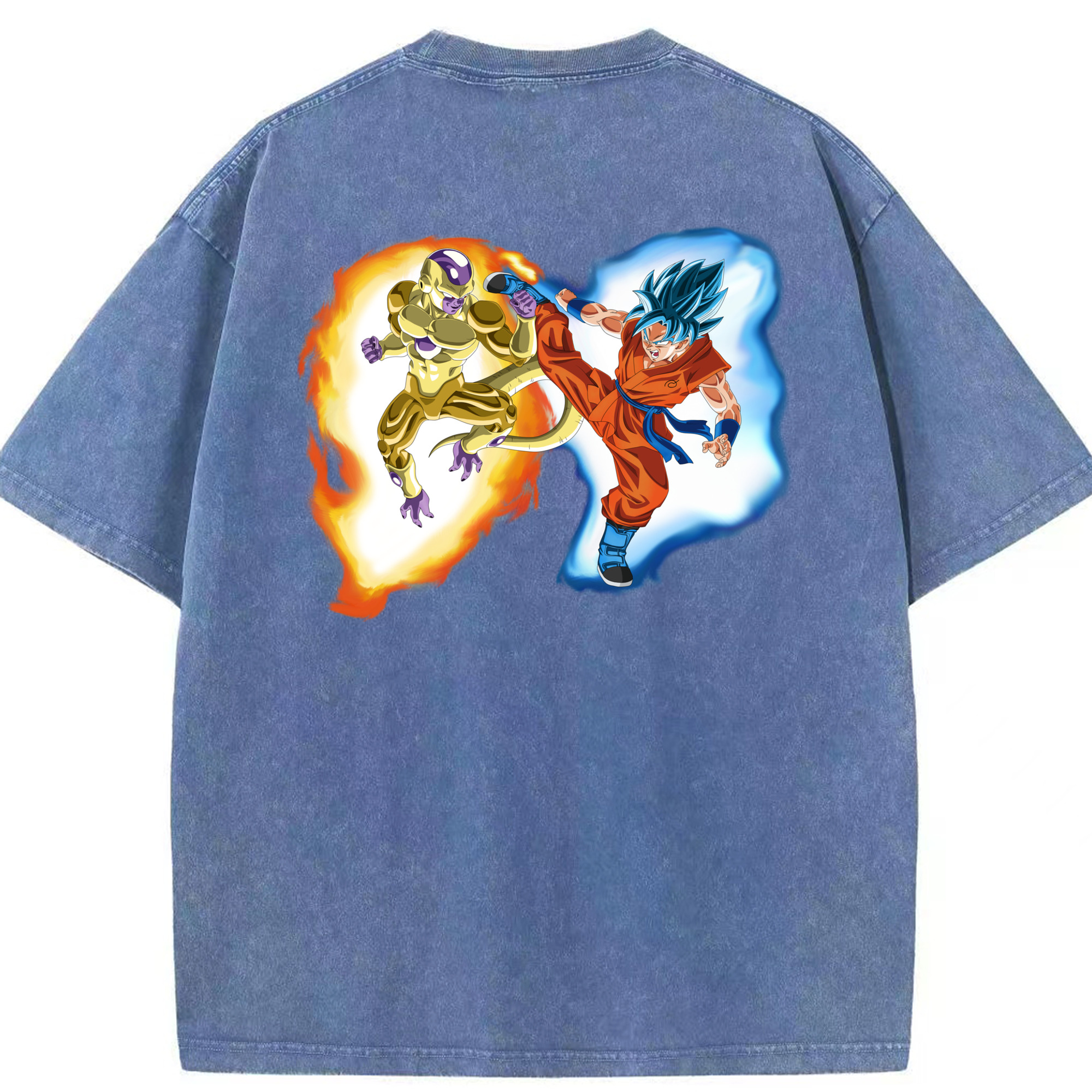 （画像用） ドラゴンボール フリーザ DRAGON BALL Frieza 綿100% ヴィンテージ風 半袖Tシャツ（背面プリント）