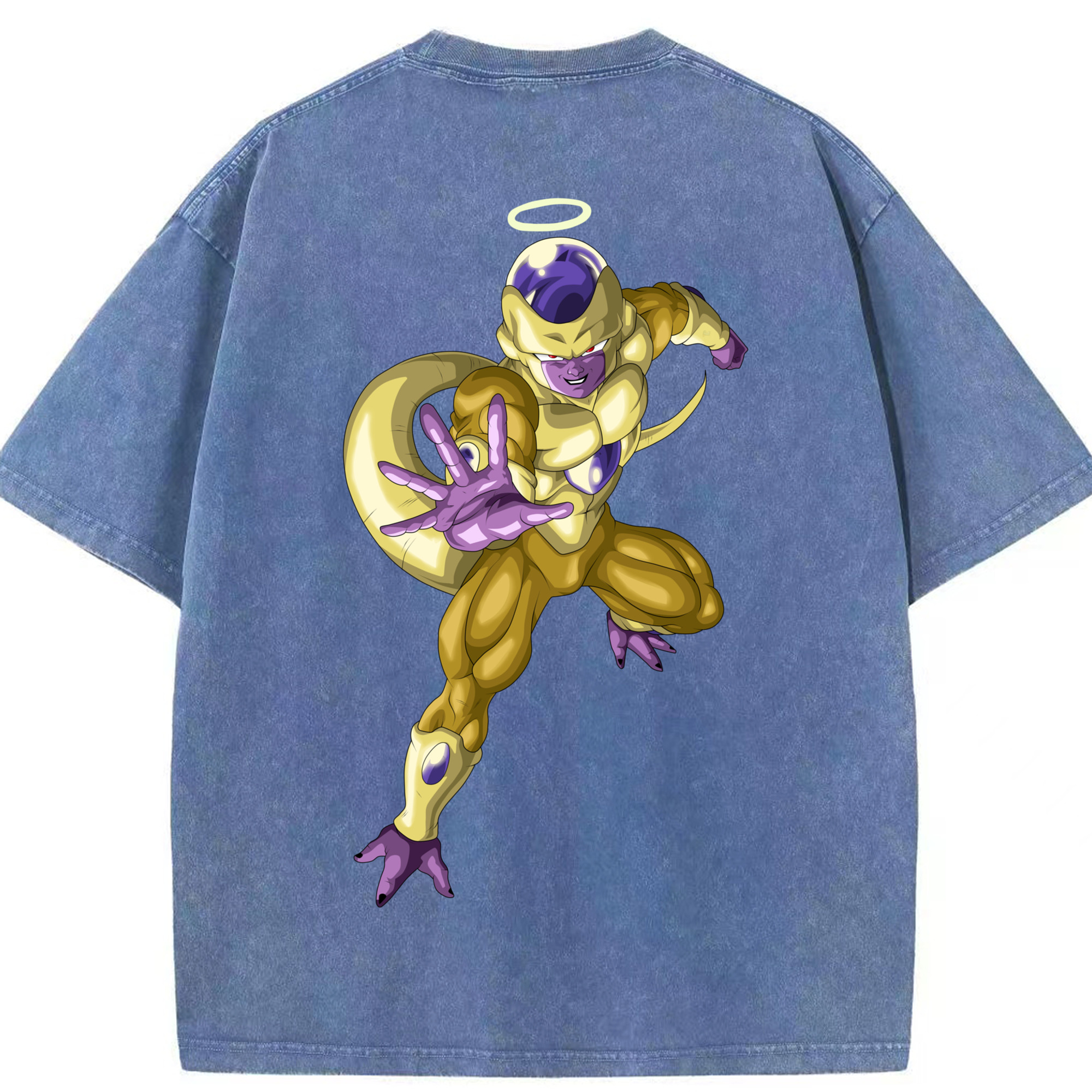 （画像用） ドラゴンボール フリーザ DRAGON BALL Frieza 綿100% ヴィンテージ風 半袖Tシャツ（背面プリント）