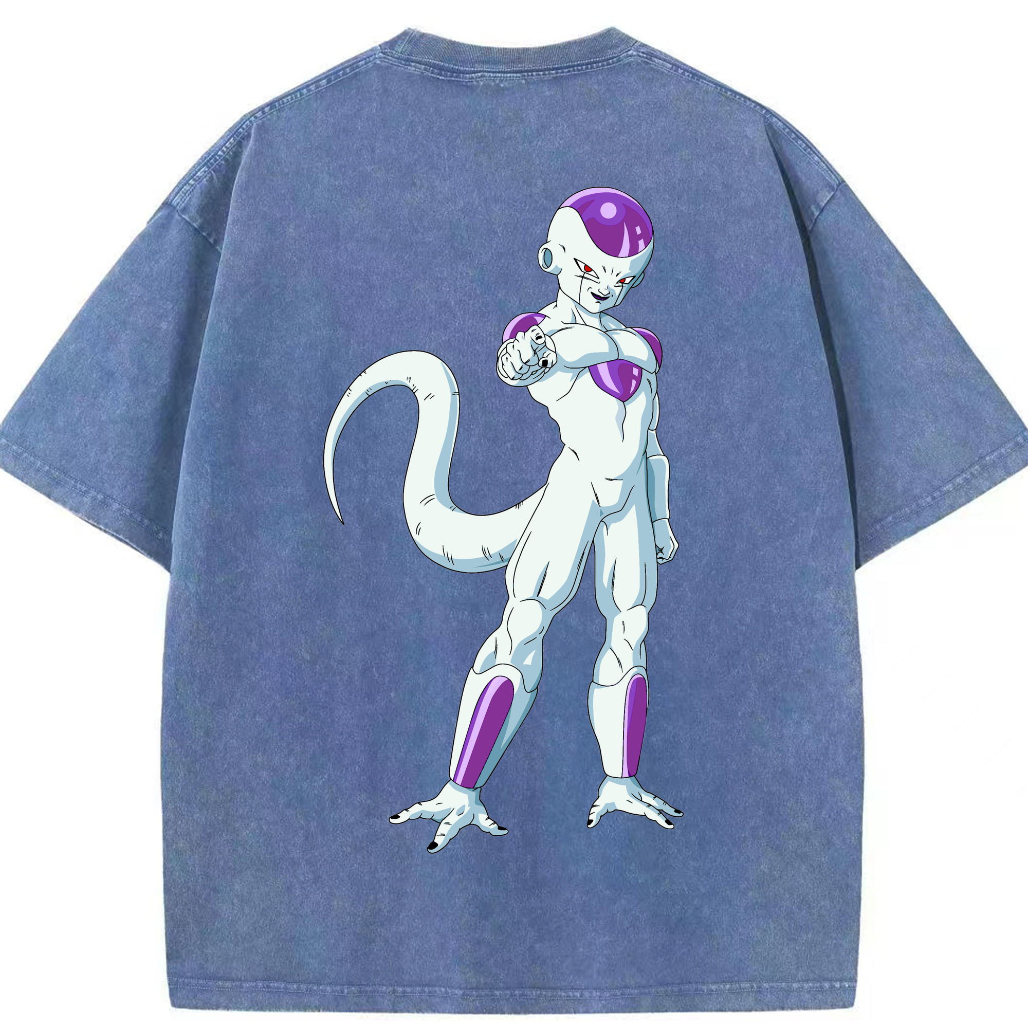 （画像用） ドラゴンボール フリーザ DRAGON BALL Frieza 綿100% ヴィンテージ風 半袖Tシャツ（背面プリント）