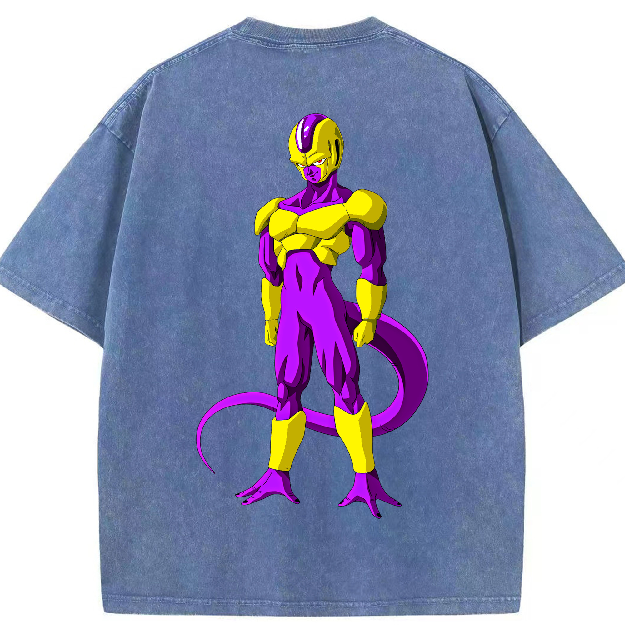 （画像用） ドラゴンボール フリーザ DRAGON BALL Frieza 綿100% ヴィンテージ風 半袖Tシャツ（背面プリント）