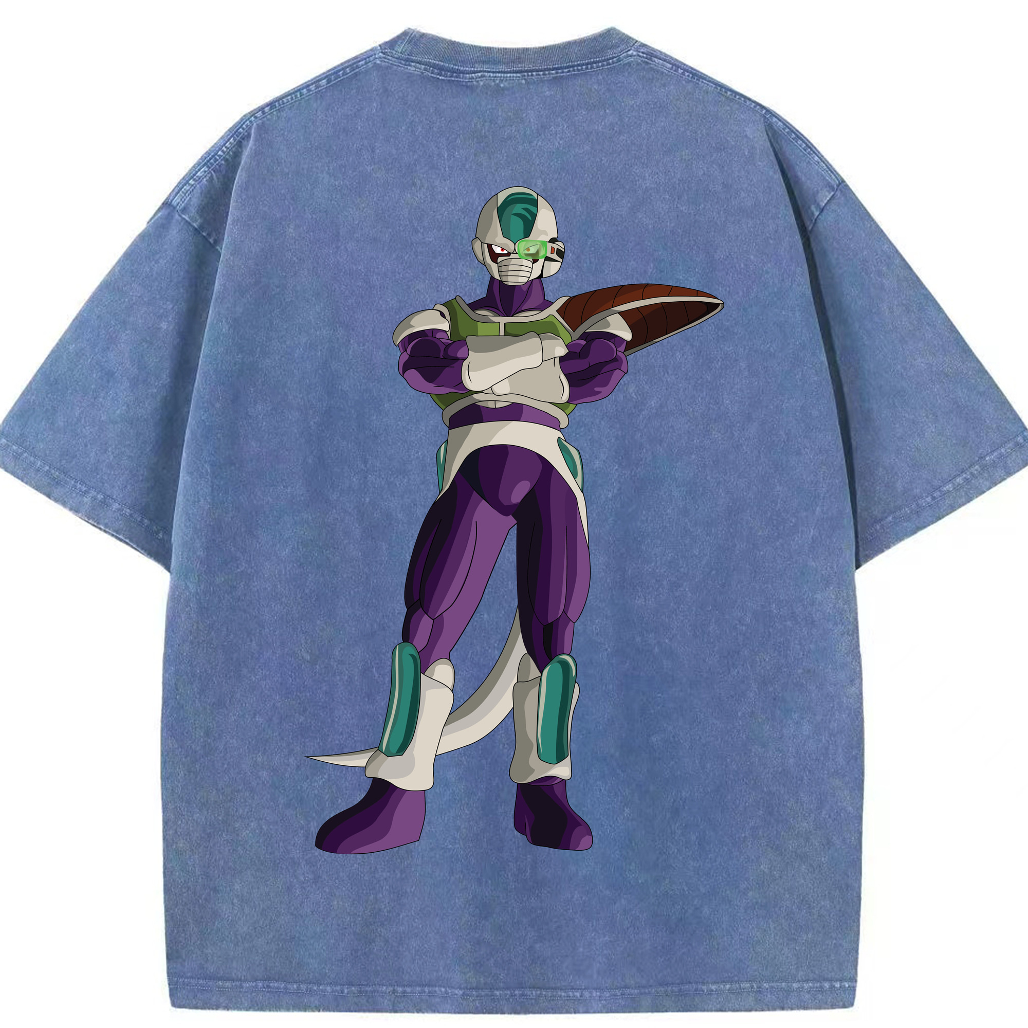 （画像用） ドラゴンボール フリーザ DRAGON BALL Frieza 綿100% ヴィンテージ風 半袖Tシャツ（背面プリント）