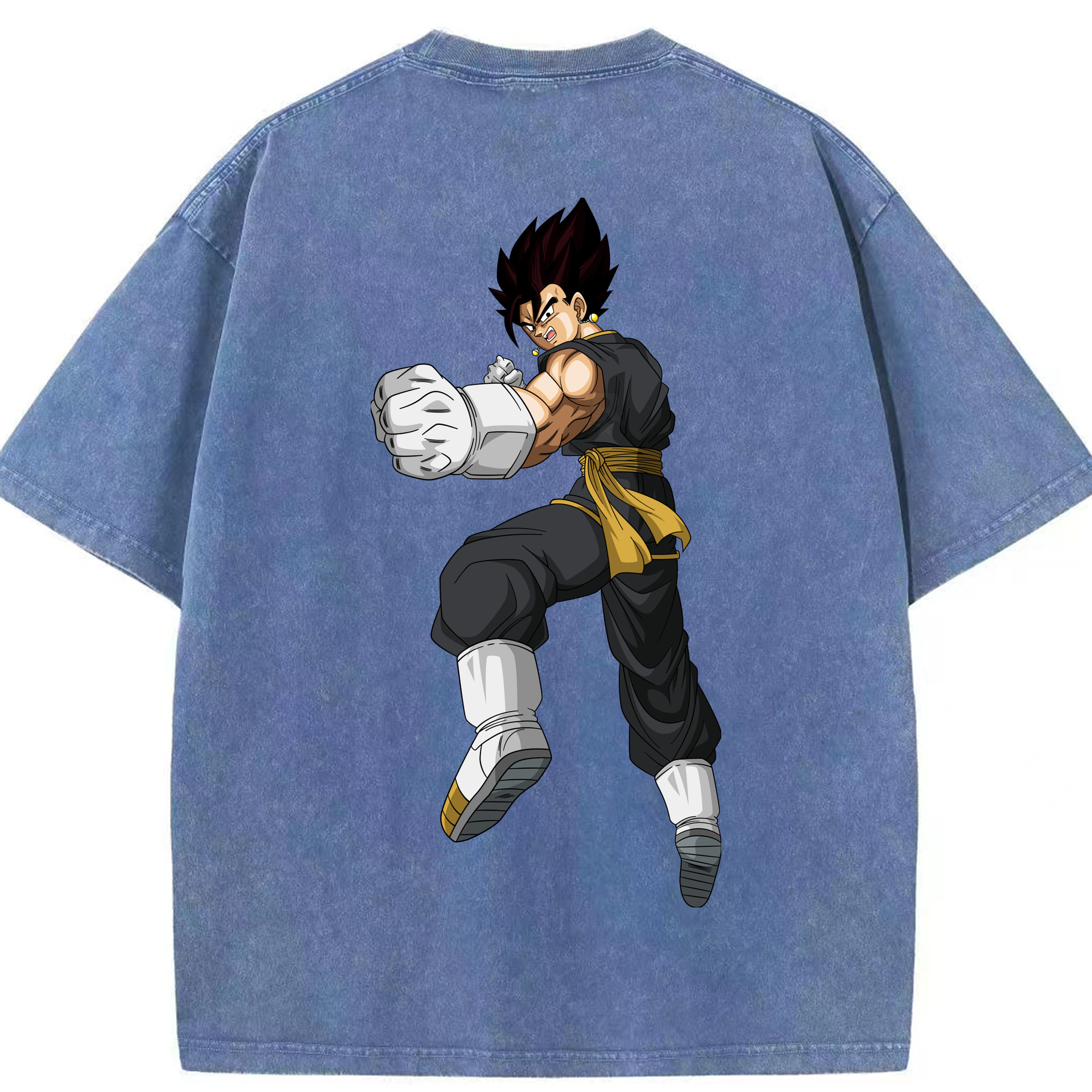 （画像用） ドラゴンボール ベジット DRAGON BALL Vegetto 綿100% ヴィンテージ風 半袖Tシャツ（背面プリント）