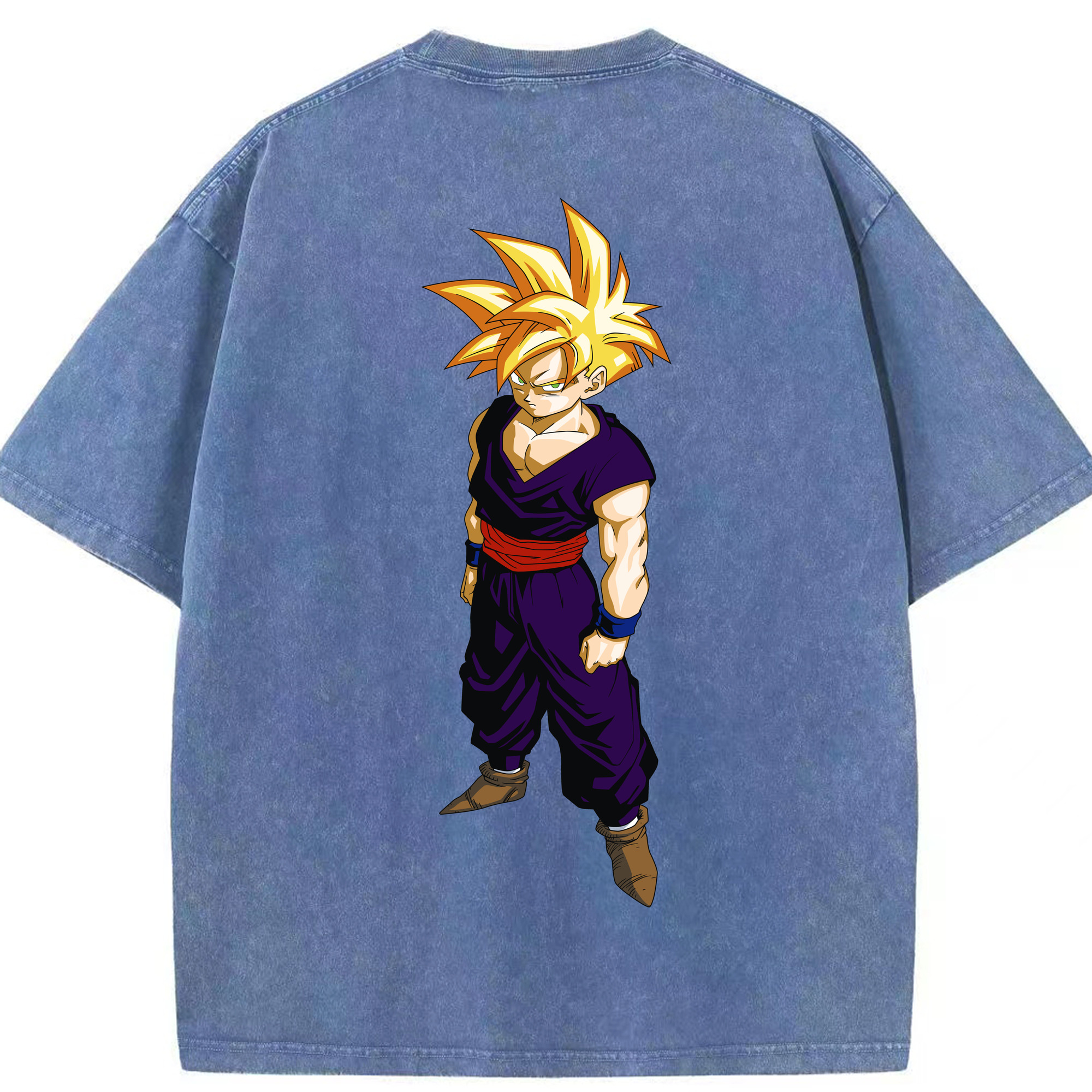 （画像用） ドラゴンボール ベジット DRAGON BALL Vegetto 綿100% ヴィンテージ風 半袖Tシャツ（背面プリント）