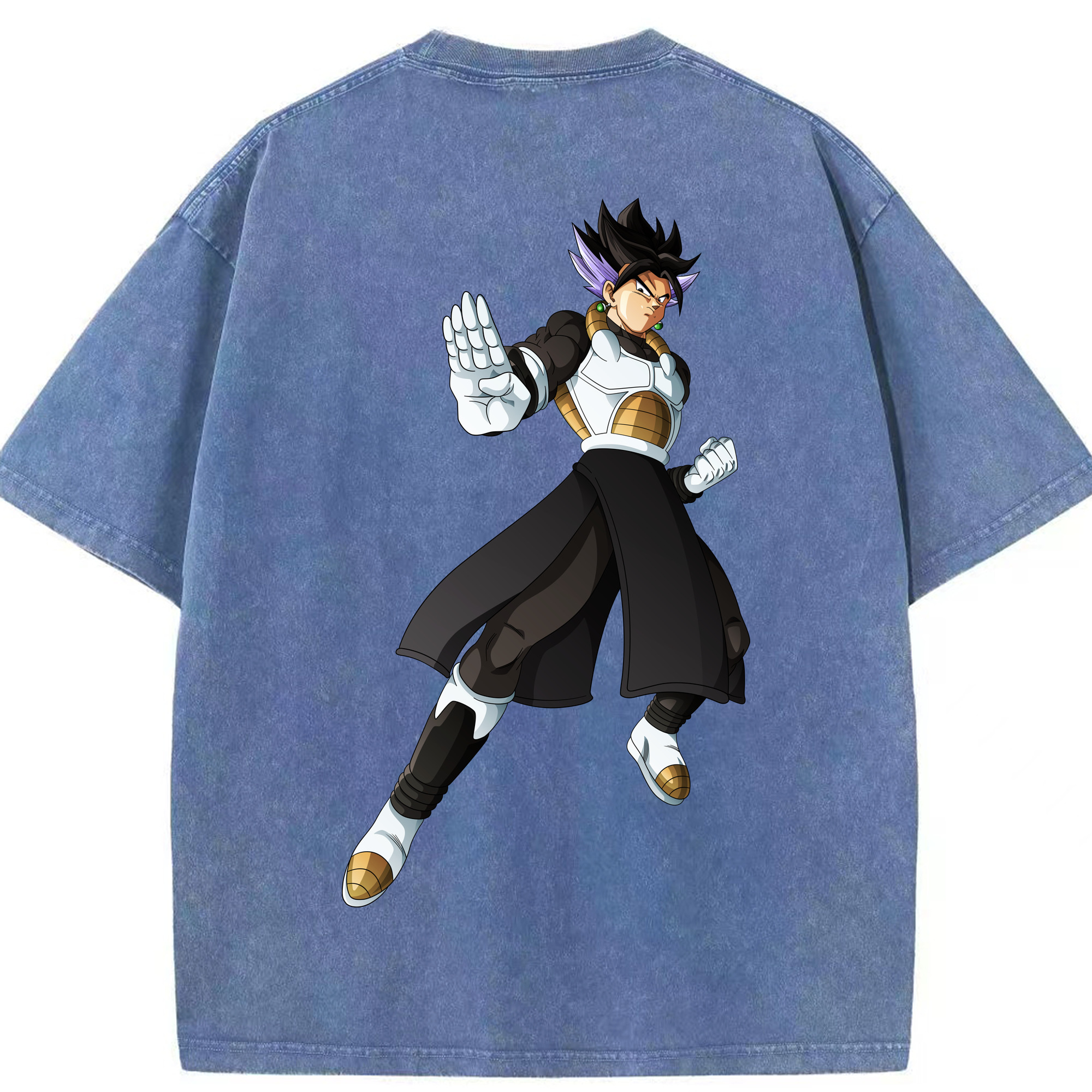 （画像用） ドラゴンボール ベジット DRAGON BALL Vegetto 綿100% ヴィンテージ風 半袖Tシャツ（背面プリント）