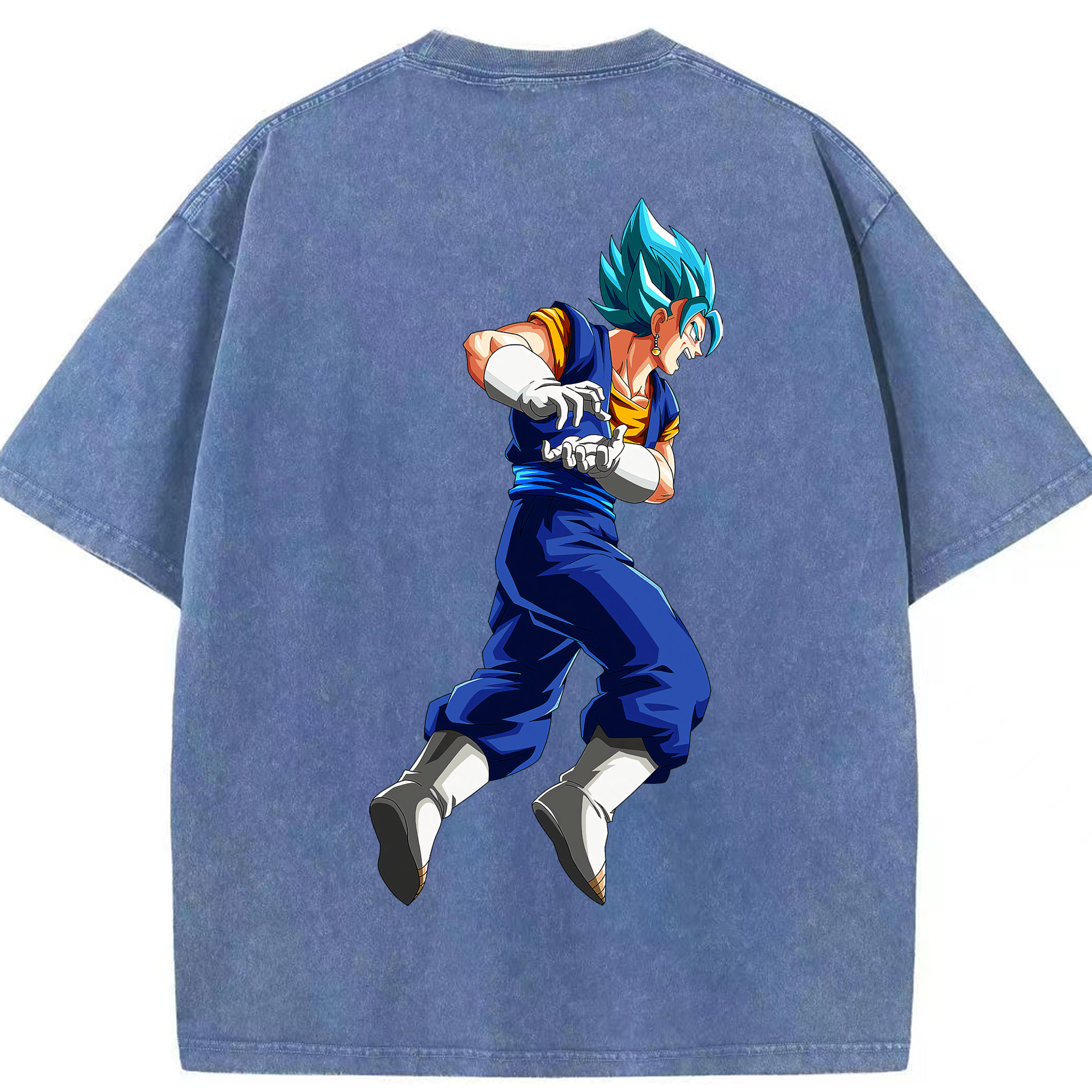 （画像用） ドラゴンボール ベジット DRAGON BALL Vegetto 綿100% ヴィンテージ風 半袖Tシャツ（背面プリント）