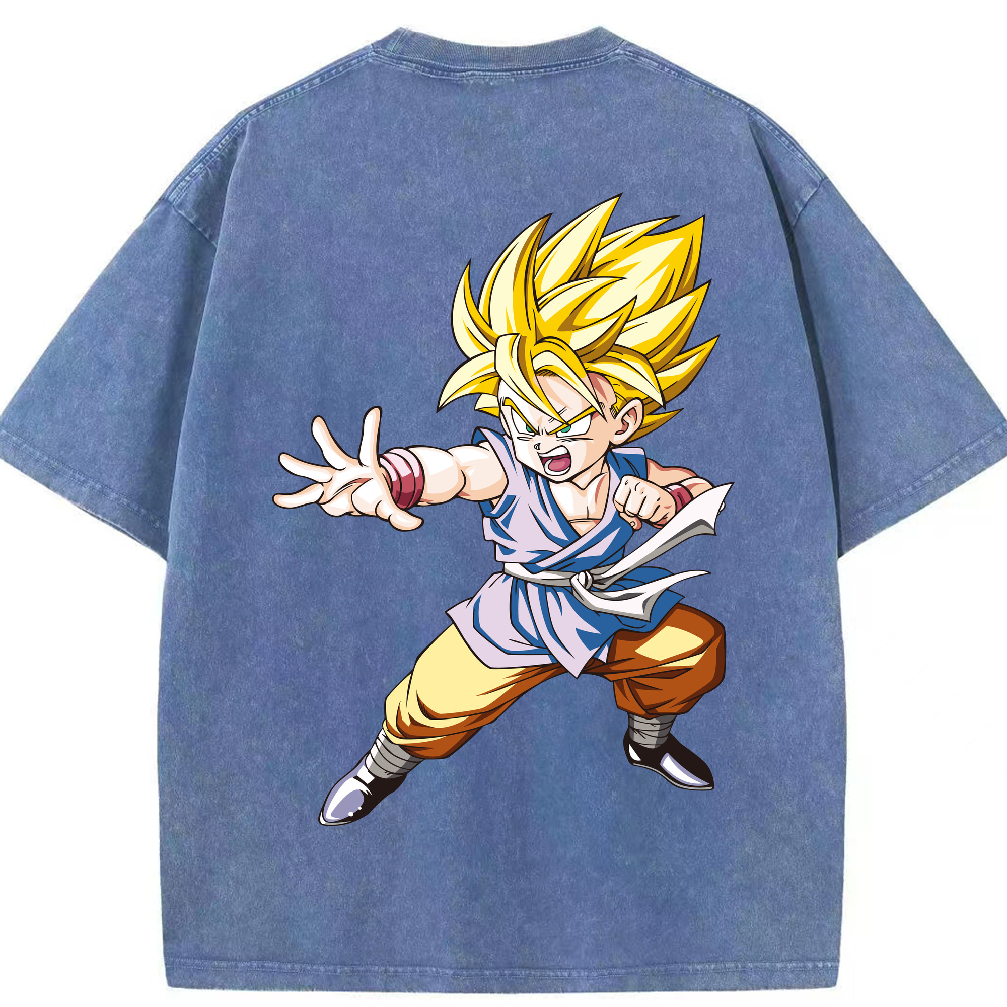 （画像用） ドラゴンボール ベジット DRAGON BALL Vegetto 綿100% ヴィンテージ風 半袖Tシャツ（背面プリント）