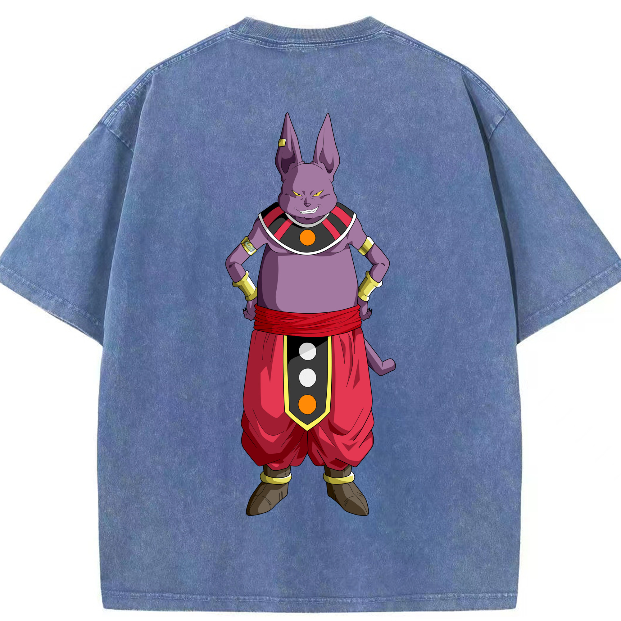 （画像用） ドラゴンボール シャンパ DRAGON BALL Champa 綿100% ヴィンテージ風 半袖Tシャツ（背面プリント）