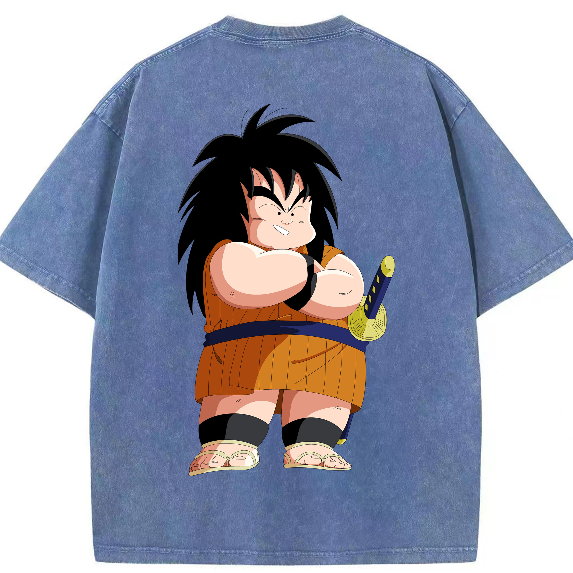 （画像用） ドラゴンボール やじろべえ DRAGON BALL Yajirobe 綿100% ヴィンテージ風 半袖Tシャツ（背面プリント）