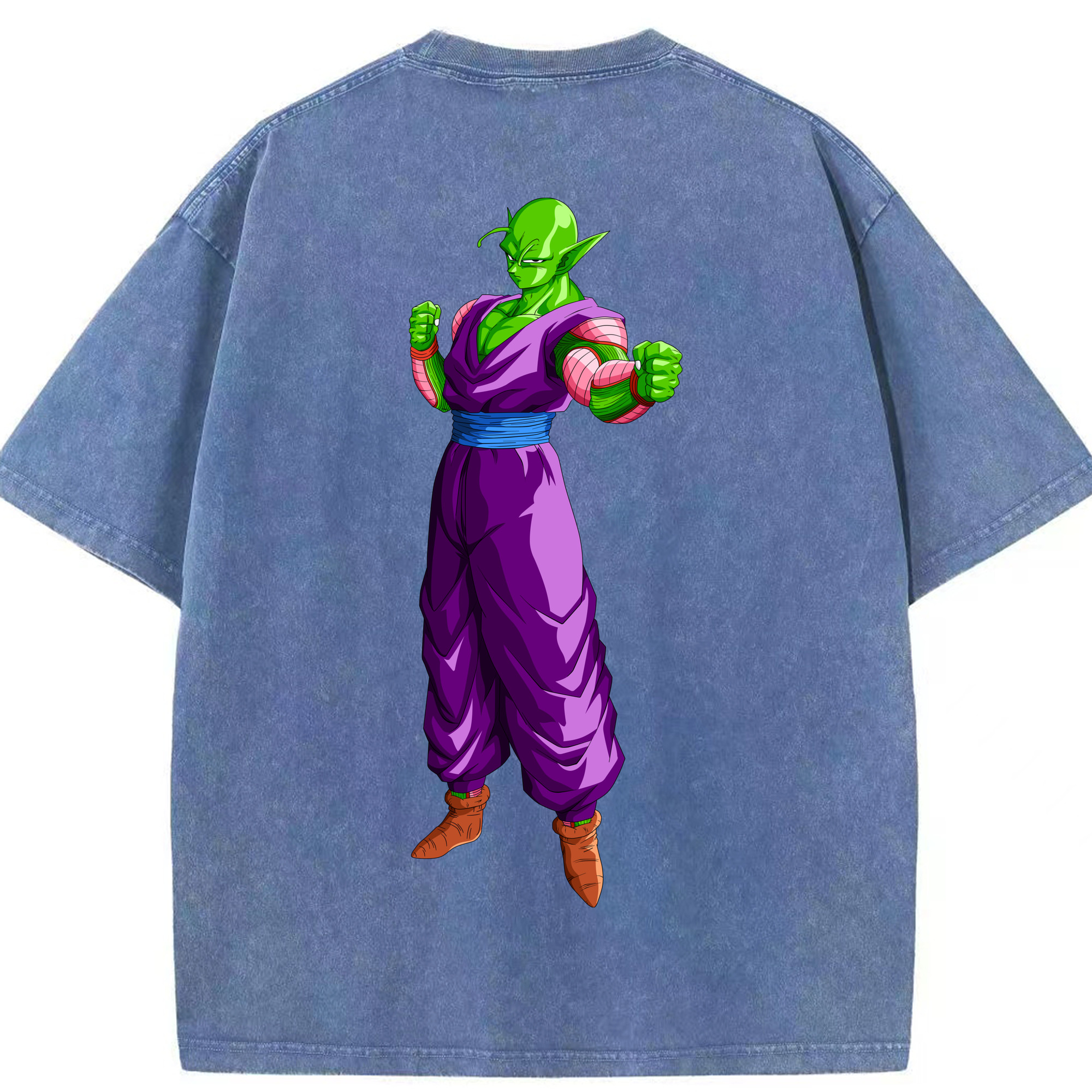 （画像用） ドラゴンボール ピッコロ DRAGON BALL Piccolo 綿100% ヴィンテージ風 半袖Tシャツ（背面プリント）