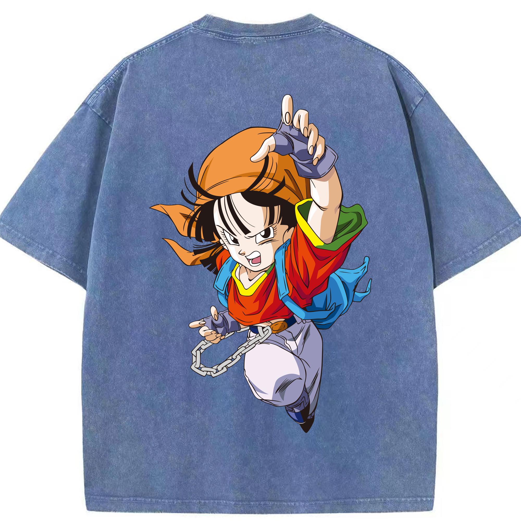 （画像用） ドラゴンボール パン DRAGON BALL Pan 綿100% ヴィンテージ風 半袖Tシャツ（背面プリント）