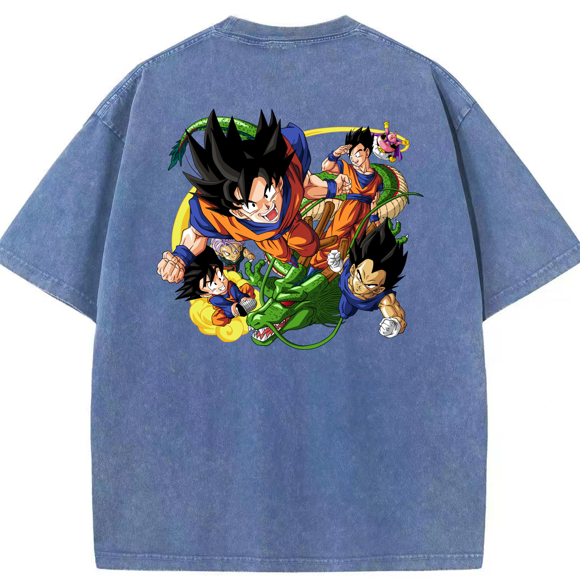 （画像用） ドラゴンボール DRAGON BALL 綿100% ヴィンテージ風 半袖Tシャツ（背面プリント）