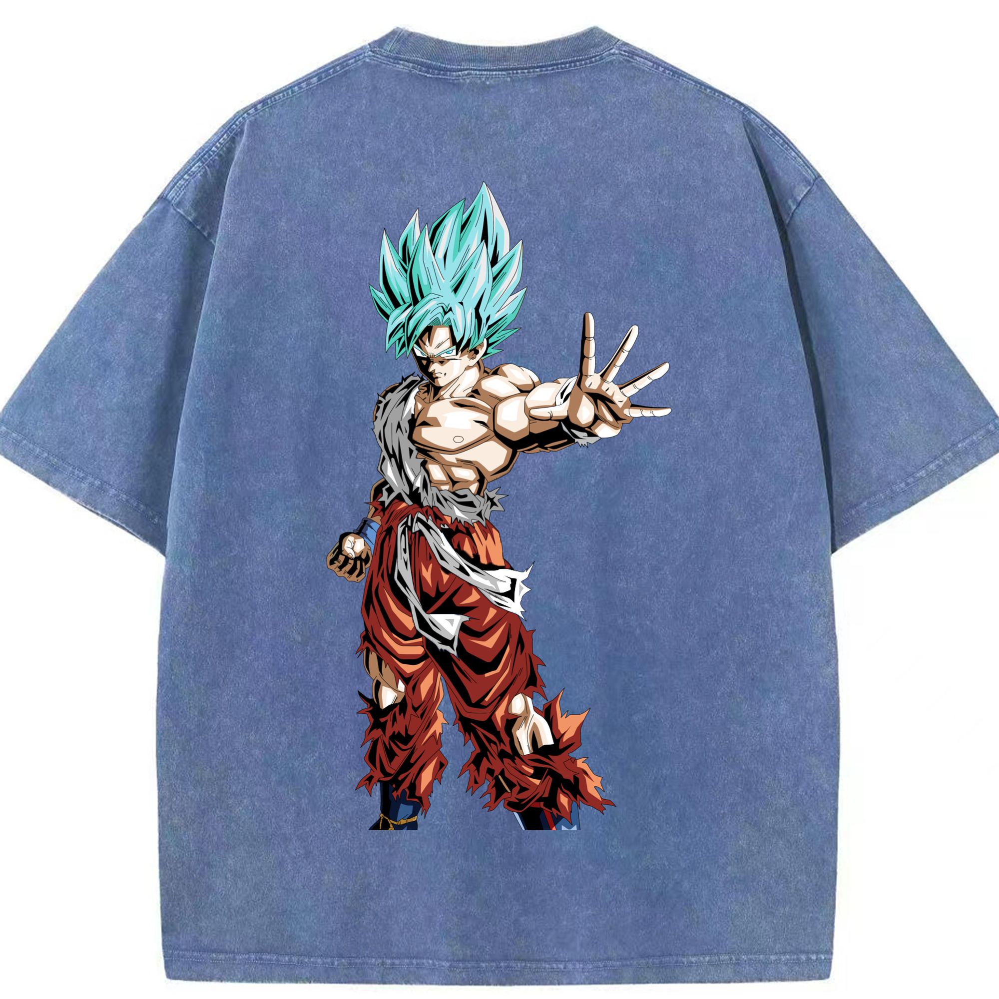 （画像用） ドラゴンボール 孫悟空（そん ごくう）Son Goku カカロット DRAGON BALL Kakarotto 綿100% ヴィンテージ風 半袖Tシャツ（背面プリント）