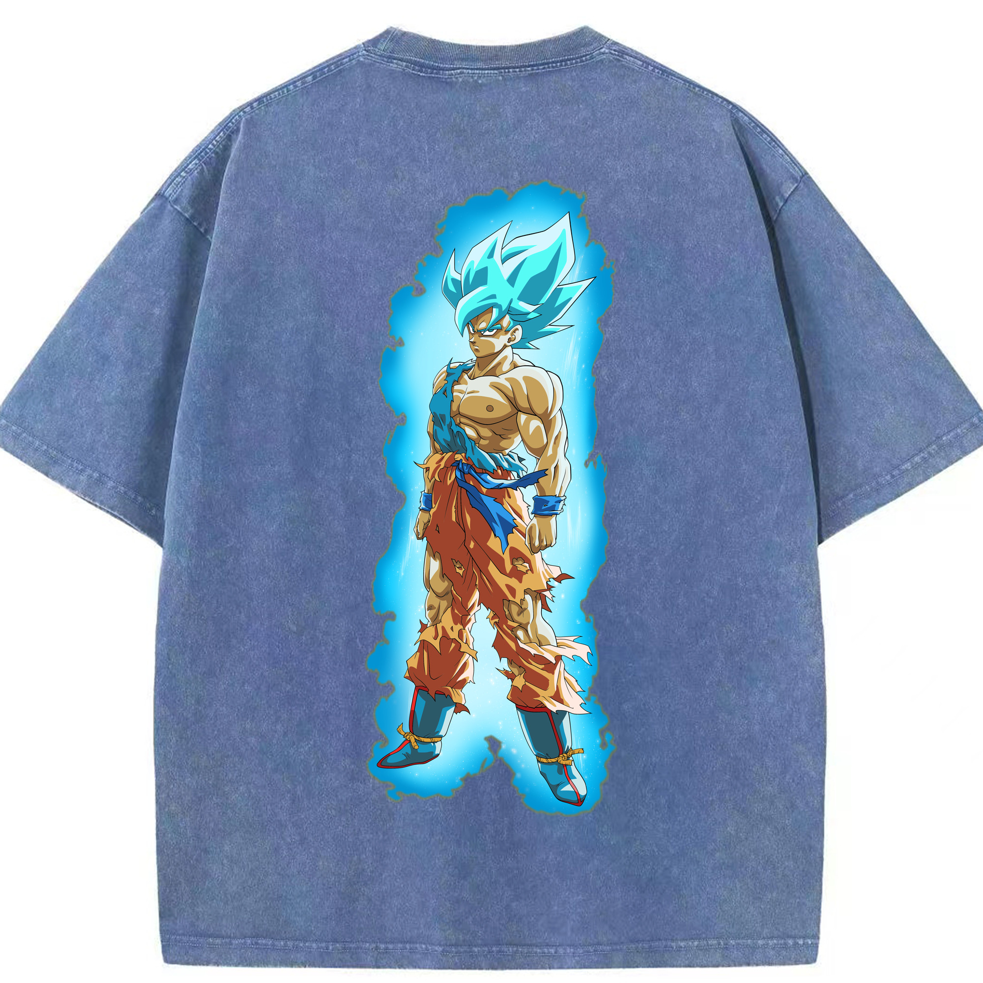 （画像用） ドラゴンボール 孫悟空（そん ごくう）Son Goku カカロット DRAGON BALL Kakarotto 綿100% ヴィンテージ風 半袖Tシャツ（背面プリント）