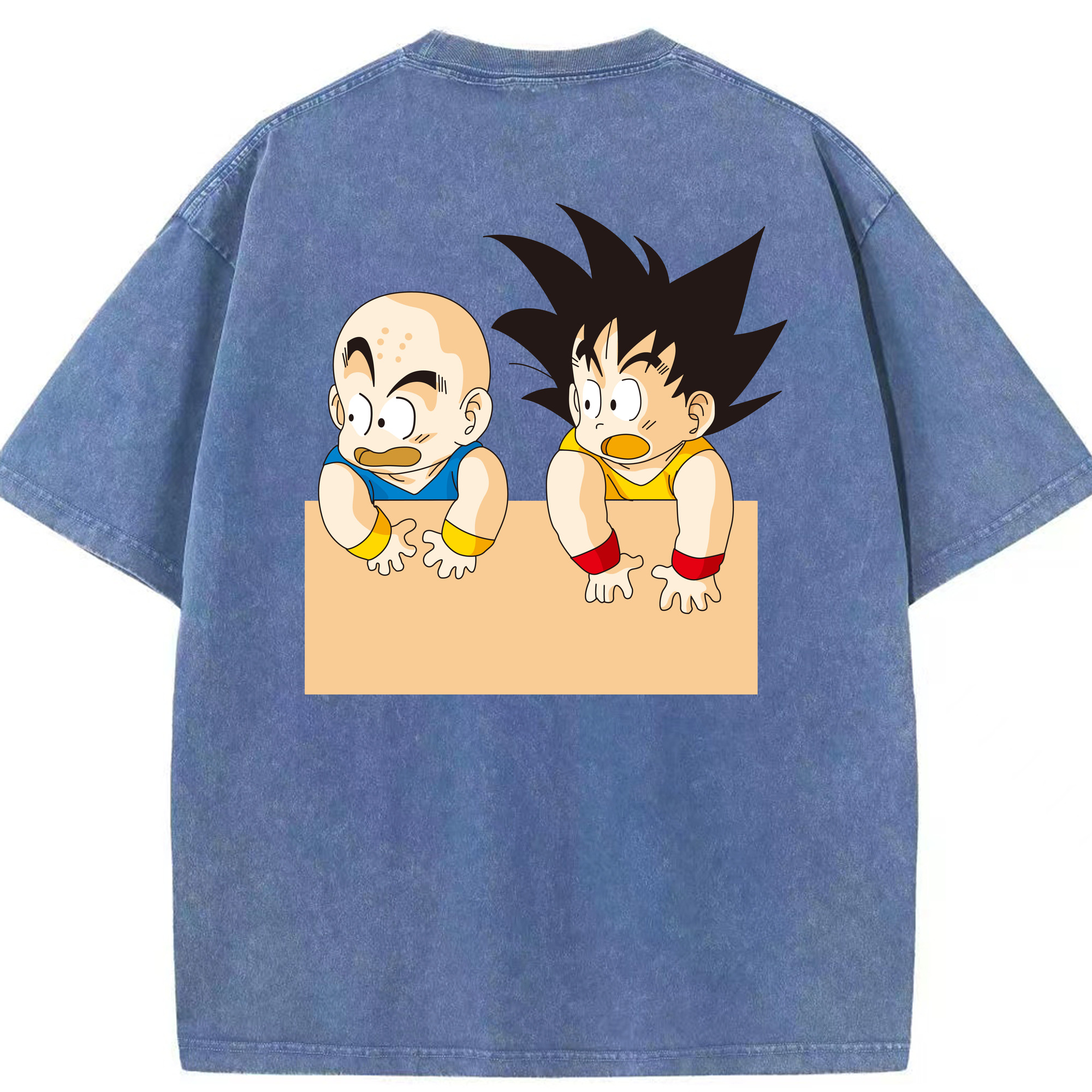 （画像用） ドラゴンボール 孫悟空（そん ごくう）Son Goku カカロット DRAGON BALL Kakarotto 綿100% ヴィンテージ風 半袖Tシャツ（背面プリント）