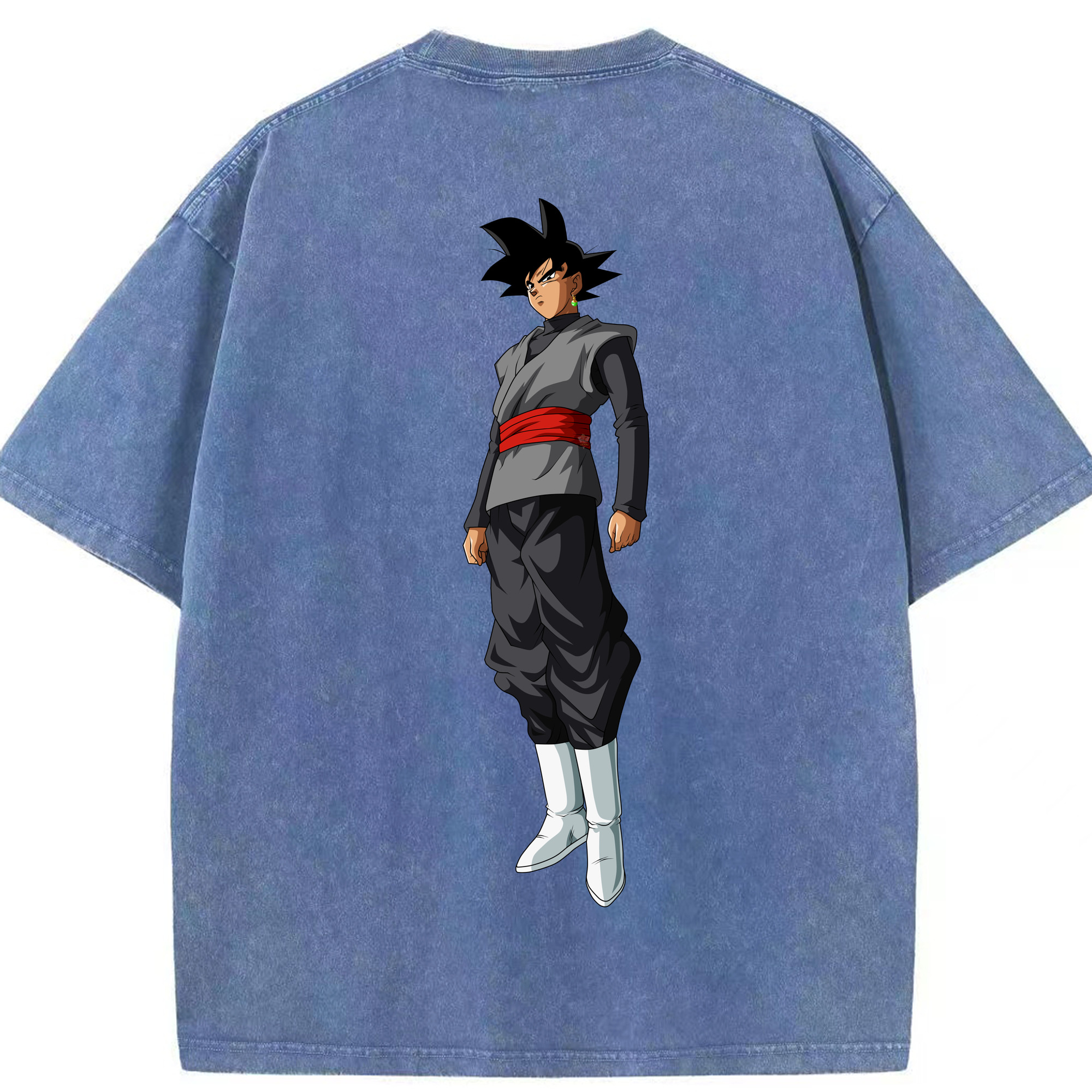 （画像用） ドラゴンボール ベジータ四世（Bejīta Yonsei）DRAGON BALL Vegeta IV 綿100% ヴィンテージ風 半袖Tシャツ（背面プリント）