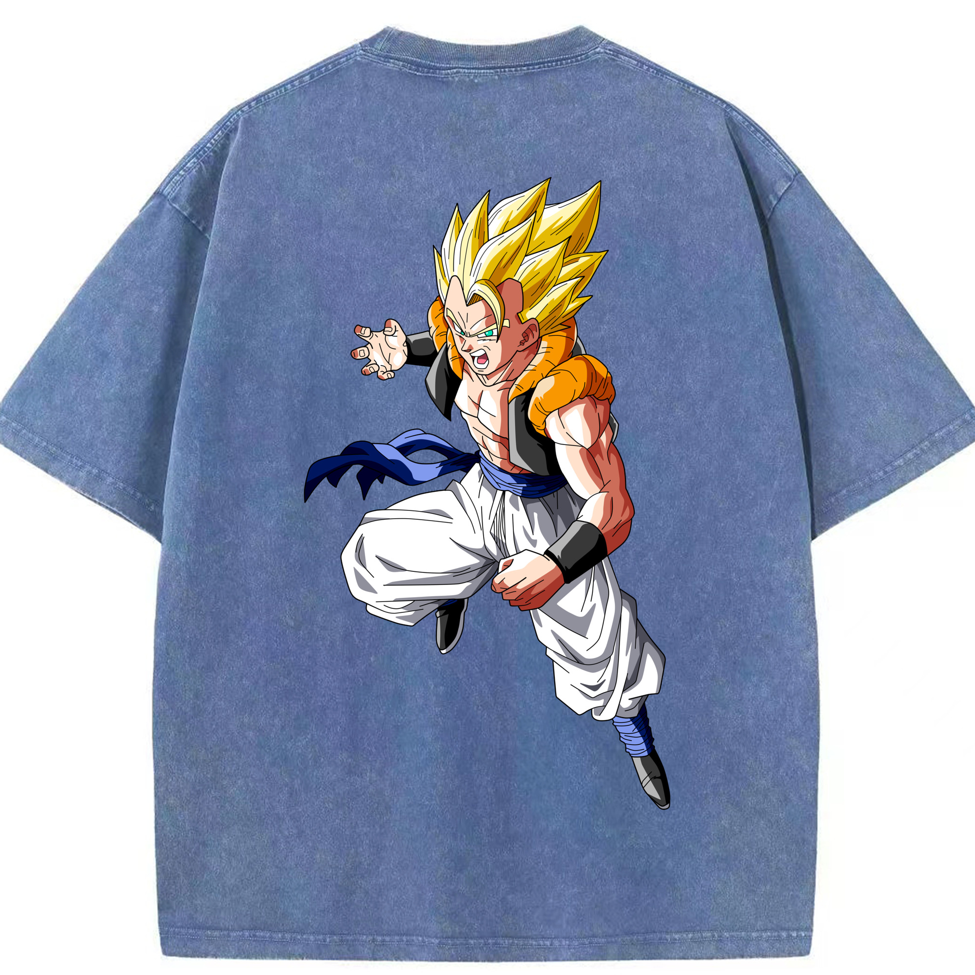 （画像用） ドラゴンボール ベジータ四世（Bejīta Yonsei）DRAGON BALL Vegeta IV 綿100% ヴィンテージ風 半袖Tシャツ（背面プリント）