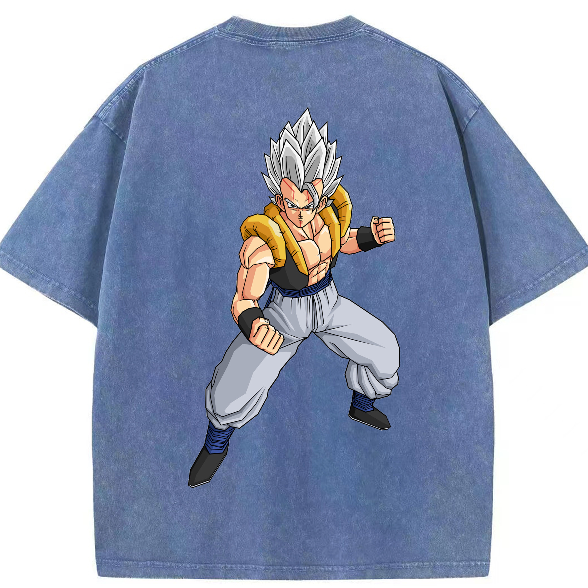 （画像用） ドラゴンボール ベジータ四世（Bejīta Yonsei）DRAGON BALL Vegeta IV 綿100% ヴィンテージ風 半袖Tシャツ（背面プリント）