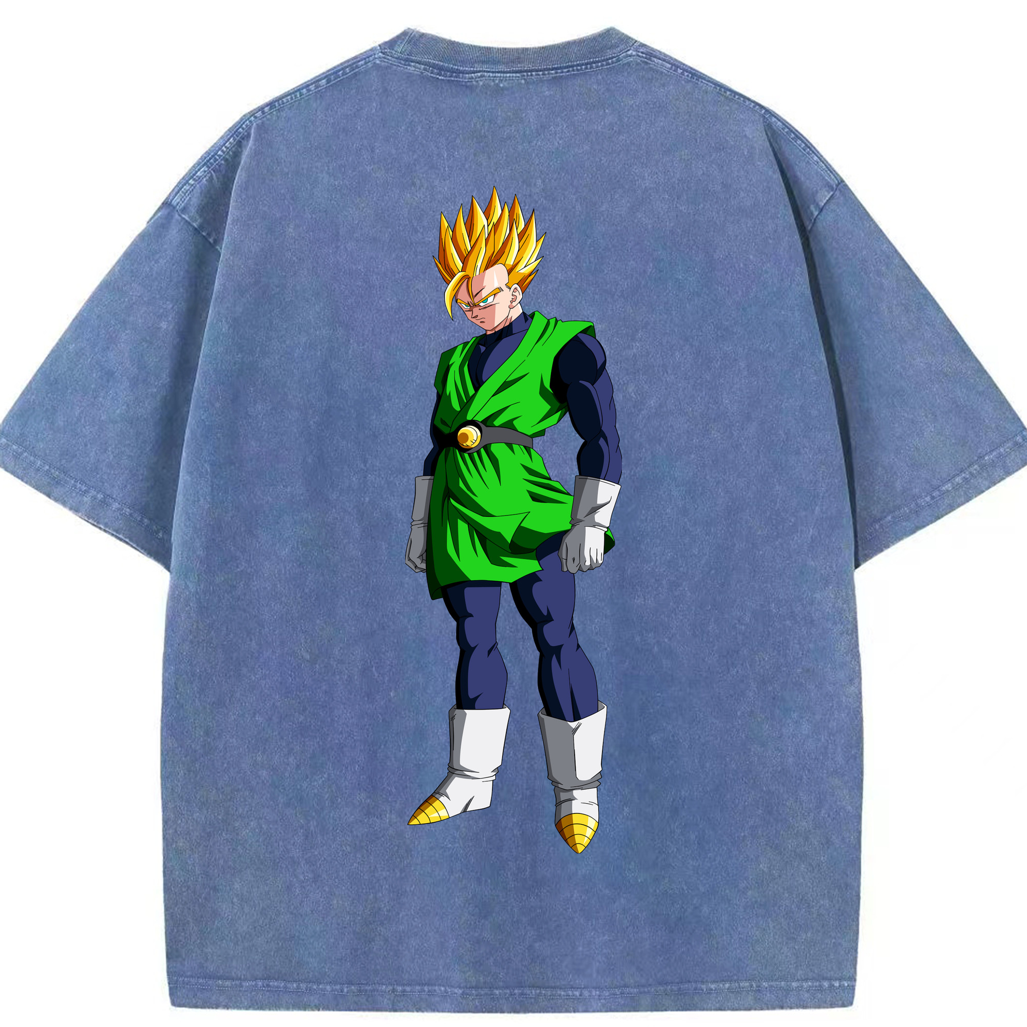 （画像用） ドラゴンボール 孫 悟飯（そんごはん）DRAGON BALL Son Gohan 綿100% ヴィンテージ風 半袖Tシャツ（背面プリント）