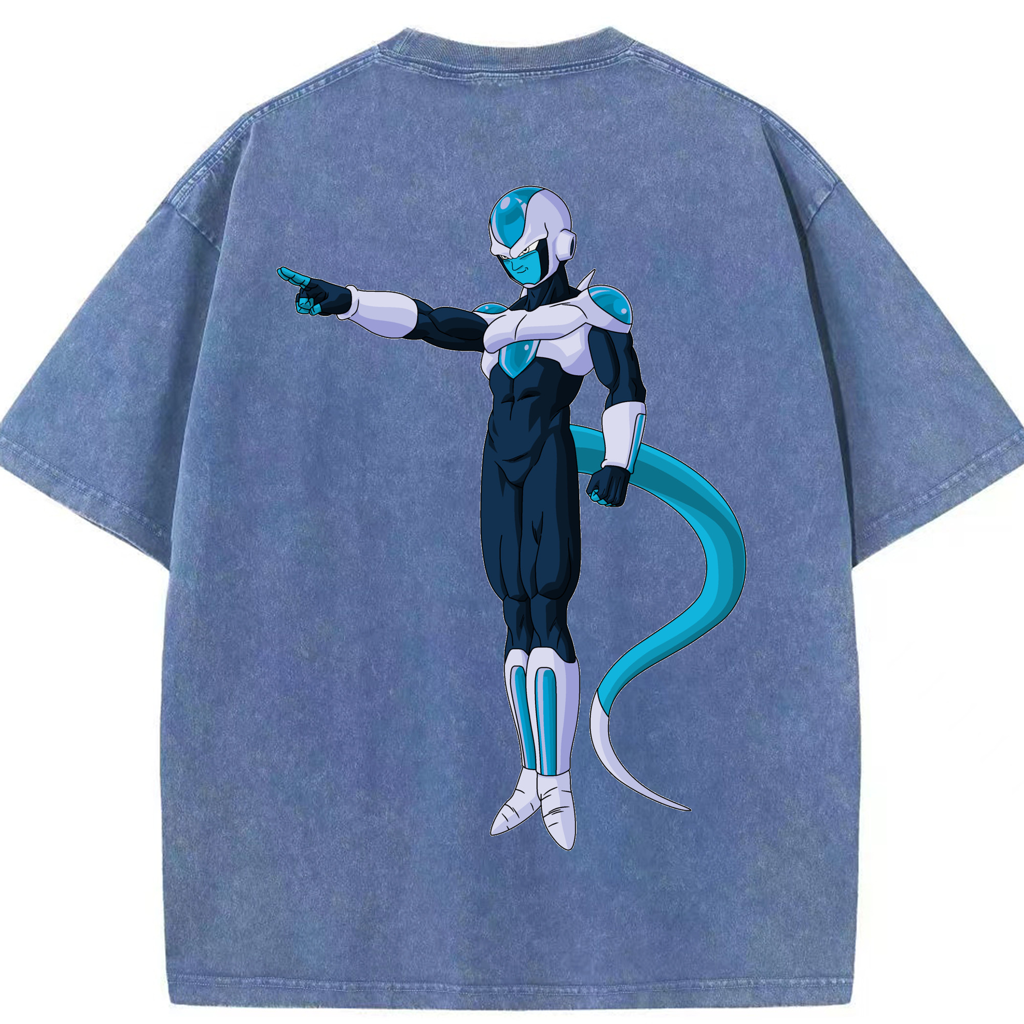 （画像用） ドラゴンボール フリーザ DRAGON BALL Frieza 綿100% ヴィンテージ風 半袖Tシャツ（背面プリント）
