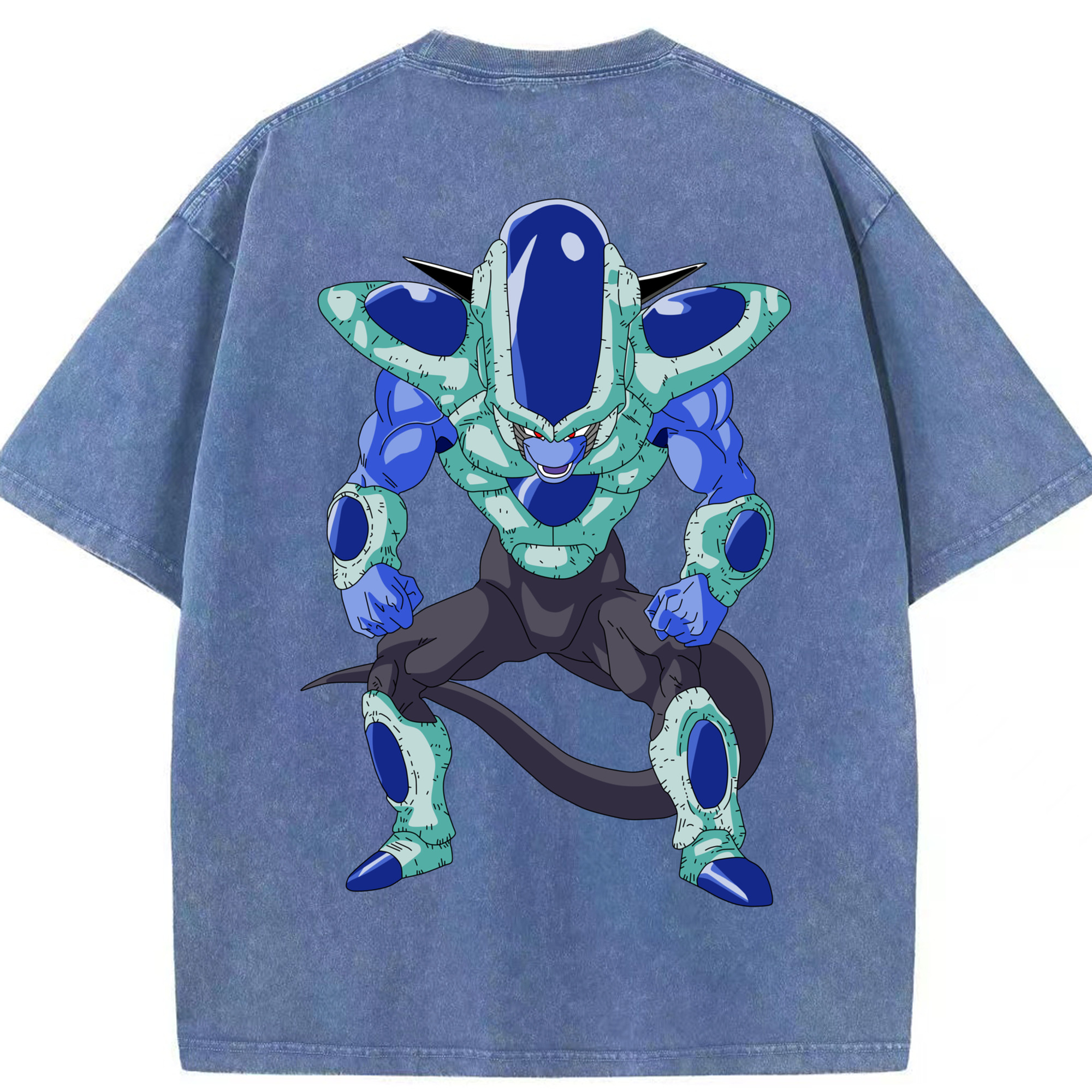 （画像用） ドラゴンボール フリーザ DRAGON BALL Frieza 綿100% ヴィンテージ風 半袖Tシャツ（背面プリント）