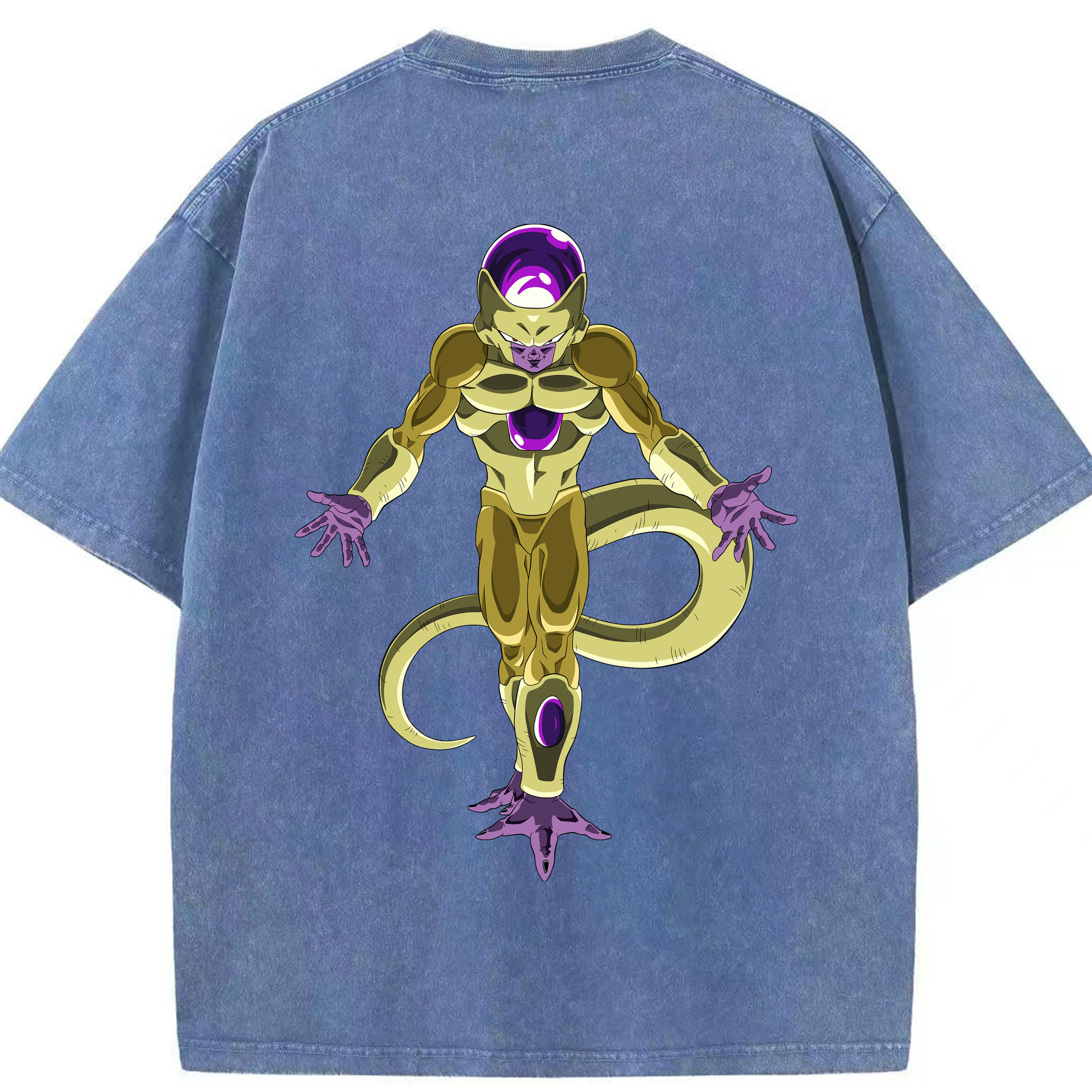 （画像用） ドラゴンボール フリーザ DRAGON BALL Frieza 綿100% ヴィンテージ風 半袖Tシャツ（背面プリント）