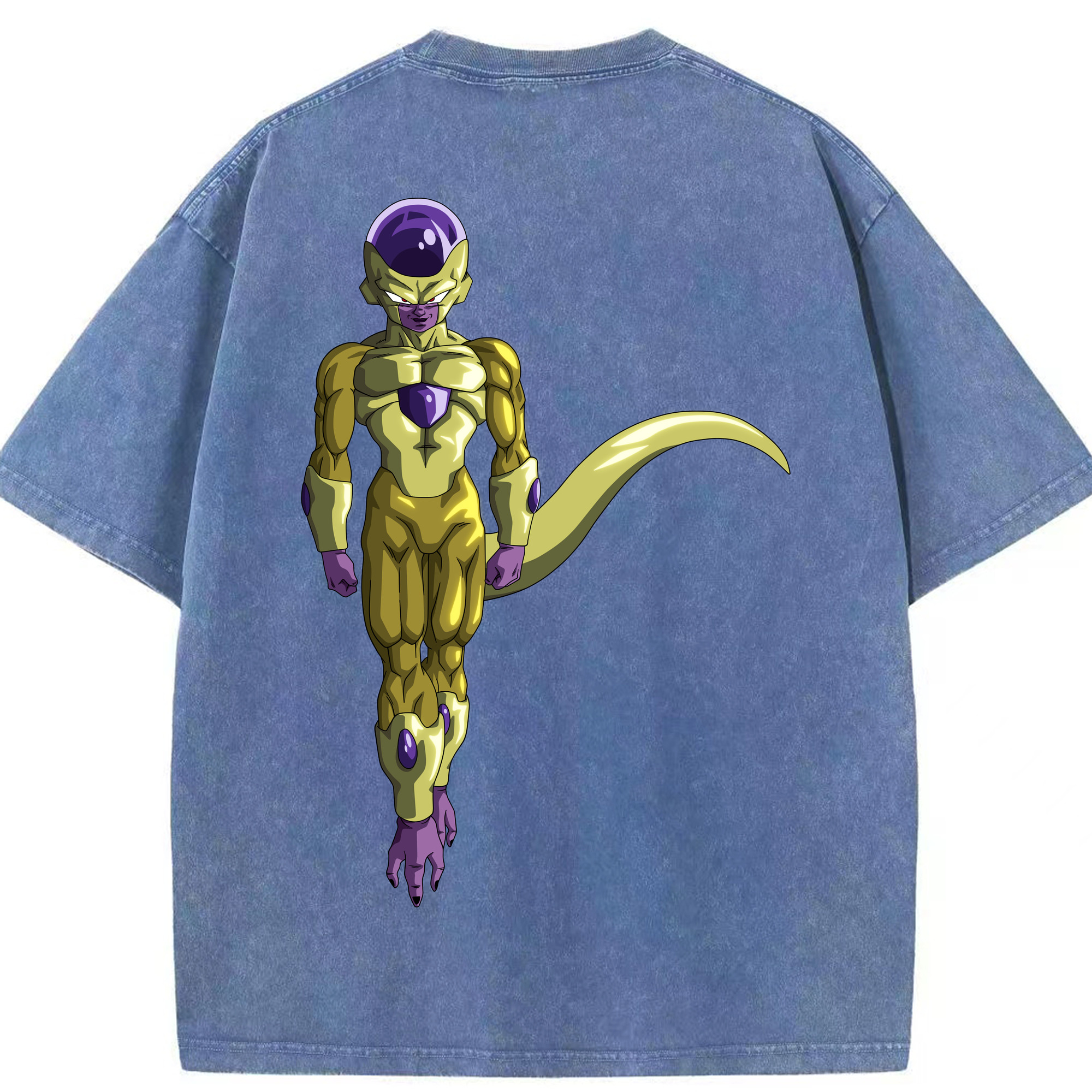 （画像用） ドラゴンボール フリーザ DRAGON BALL Frieza 綿100% ヴィンテージ風 半袖Tシャツ（背面プリント）
