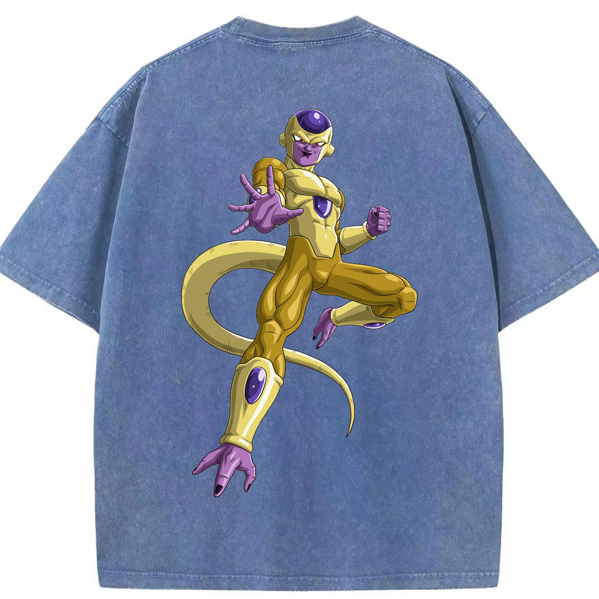 （画像用） ドラゴンボール フリーザ DRAGON BALL Frieza 綿100% ヴィンテージ風 半袖Tシャツ（背面プリント）