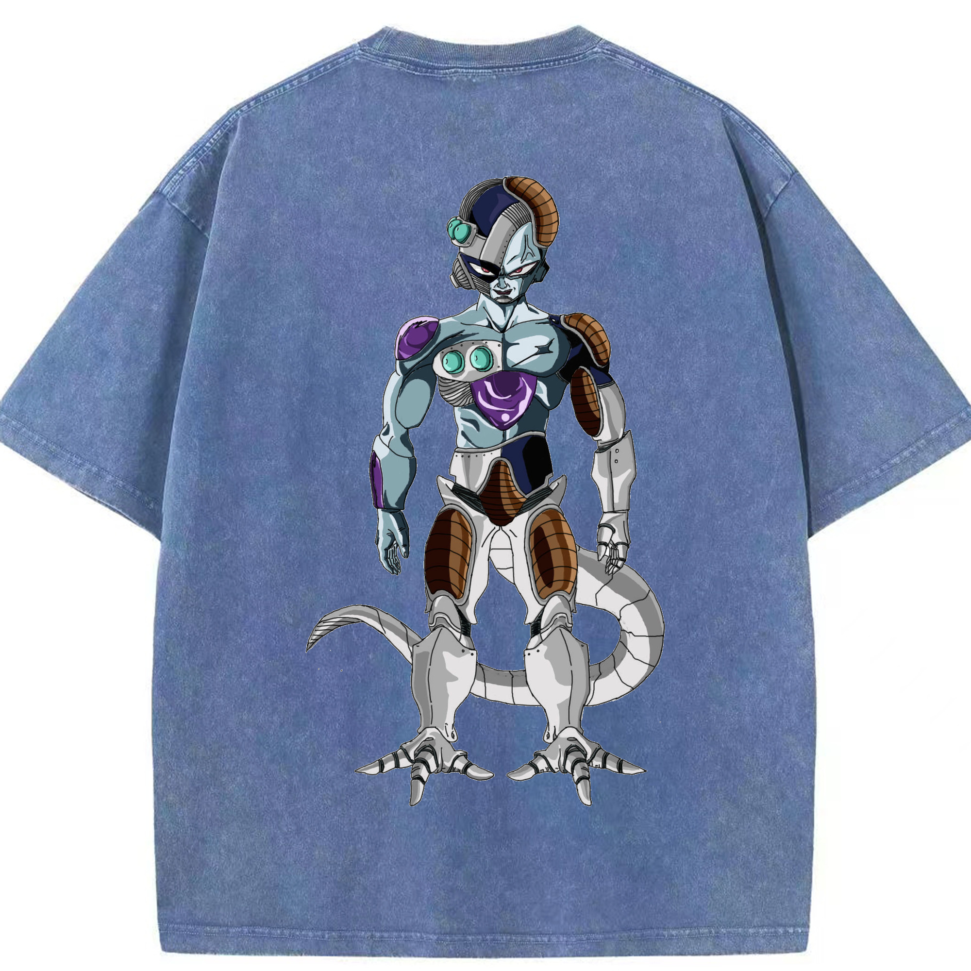 （画像用） ドラゴンボール クウラ DRAGON BALL Cooler Coora 綿100% ヴィンテージ風 半袖Tシャツ（背面プリント）