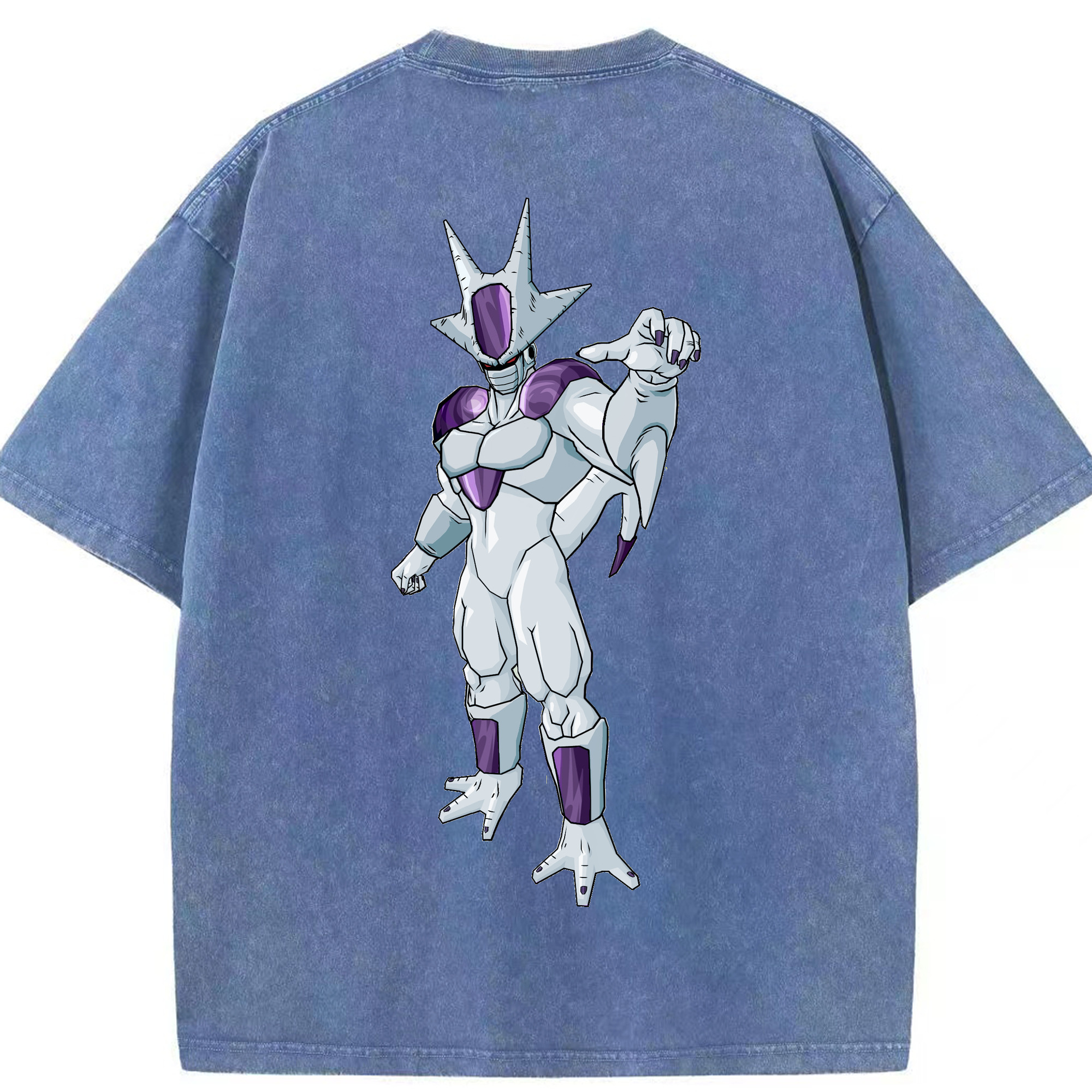 （画像用） ドラゴンボール クウラ DRAGON BALL Cooler Coora 綿100% ヴィンテージ風 半袖Tシャツ（背面プリント）