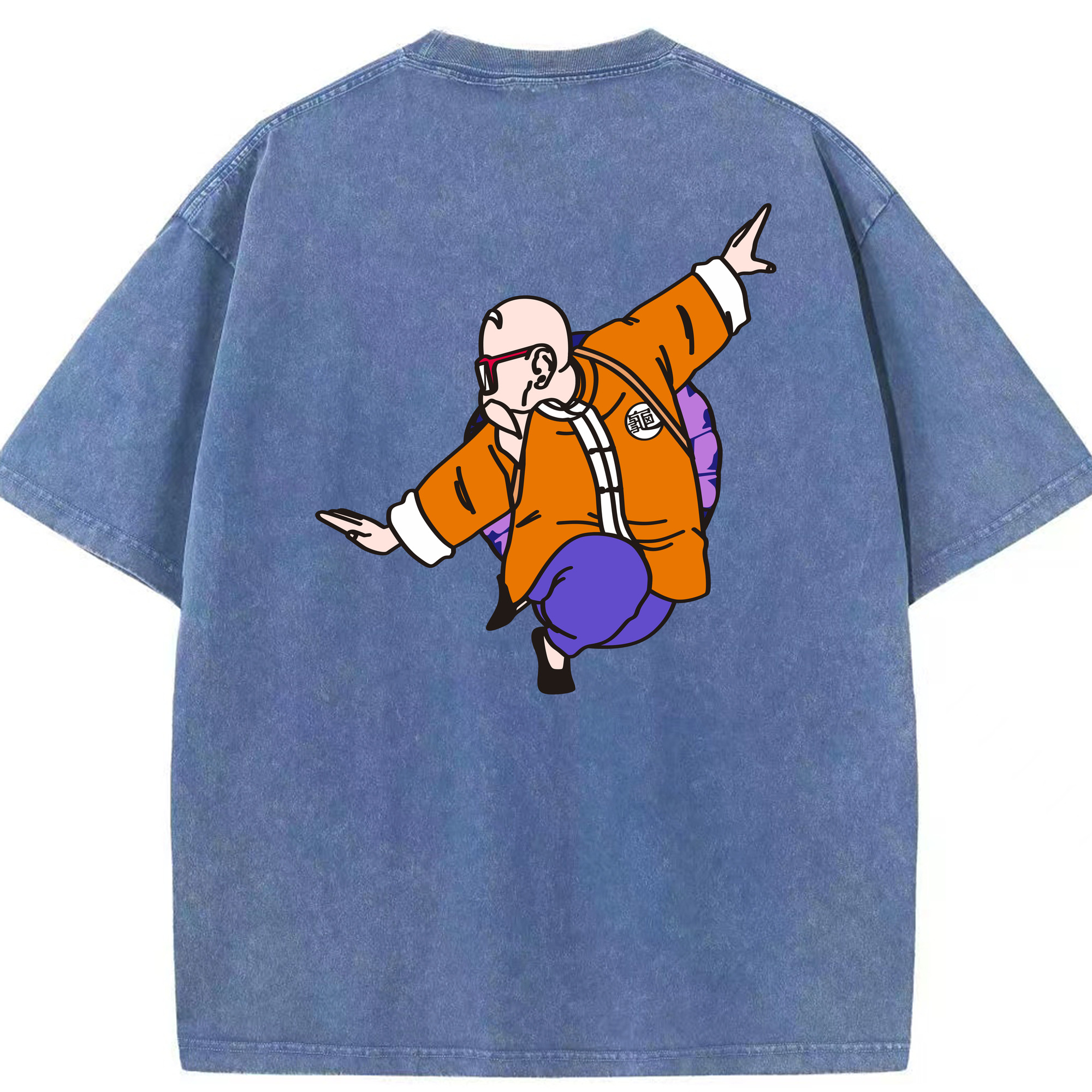 （画像用） ドラゴンボール 亀仙人（かめせんにん） DRAGON BALL Master Roshi Kame Sennin 綿100% ヴィンテージ風 半袖Tシャツ（背面プリント）