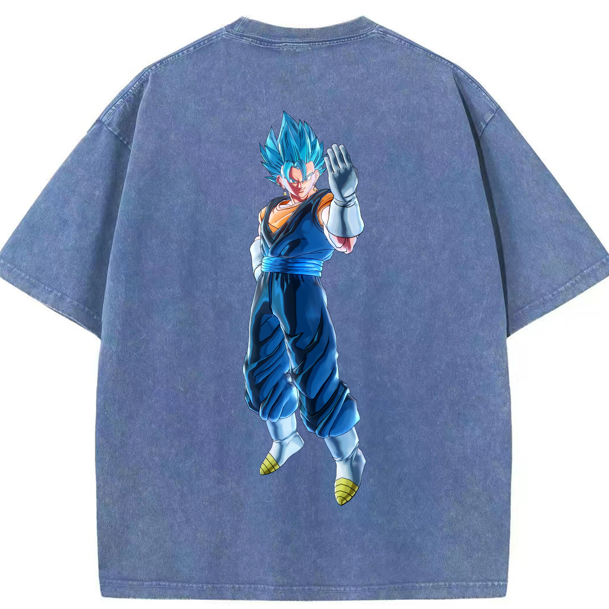 （画像用） ドラゴンボール ベジット DRAGON BALL Vegetto 綿100% ヴィンテージ風 半袖Tシャツ（背面プリント）
